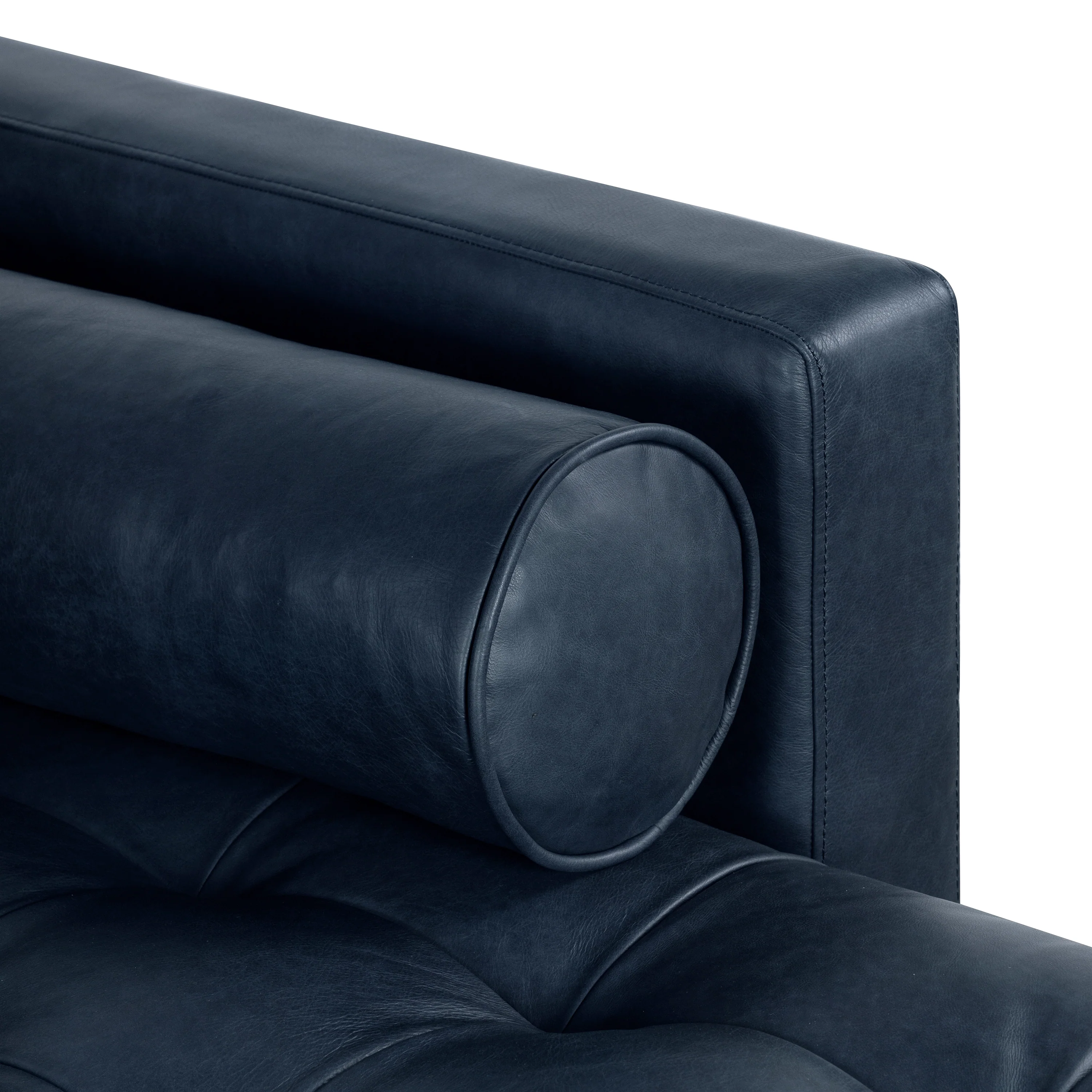 Napa 104.5" Leather Right-Facing Sectional Sofa | Midnight Blue - Image 10