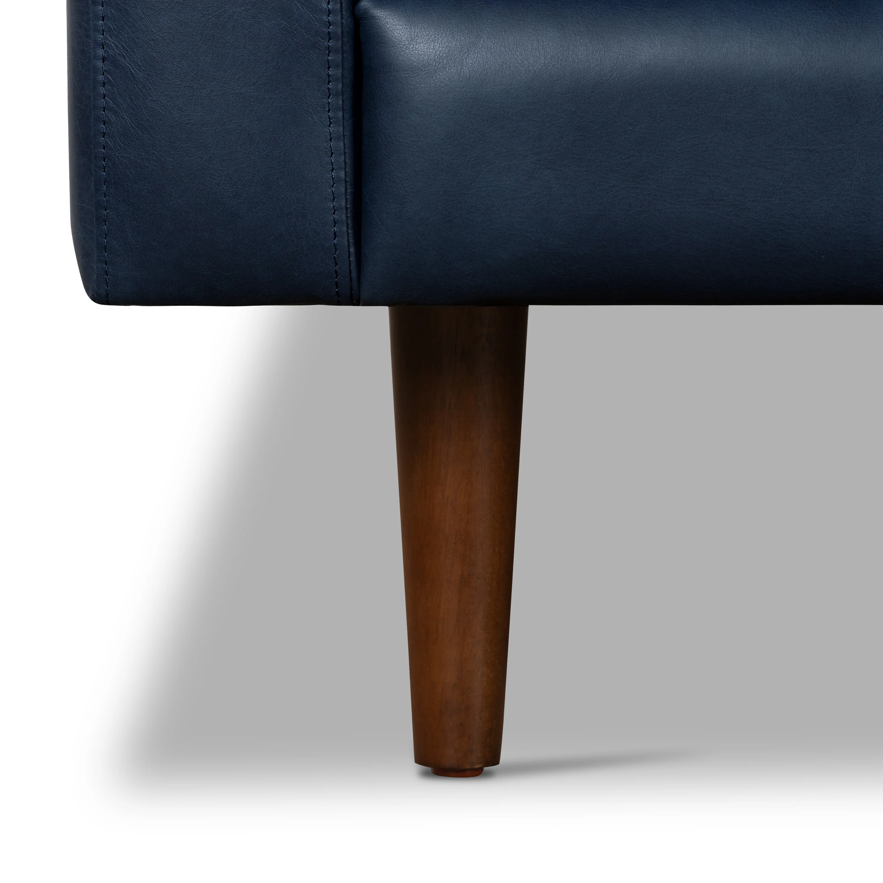 Napa 104.5" Leather Right-Facing Sectional Sofa | Midnight Blue - Image 11