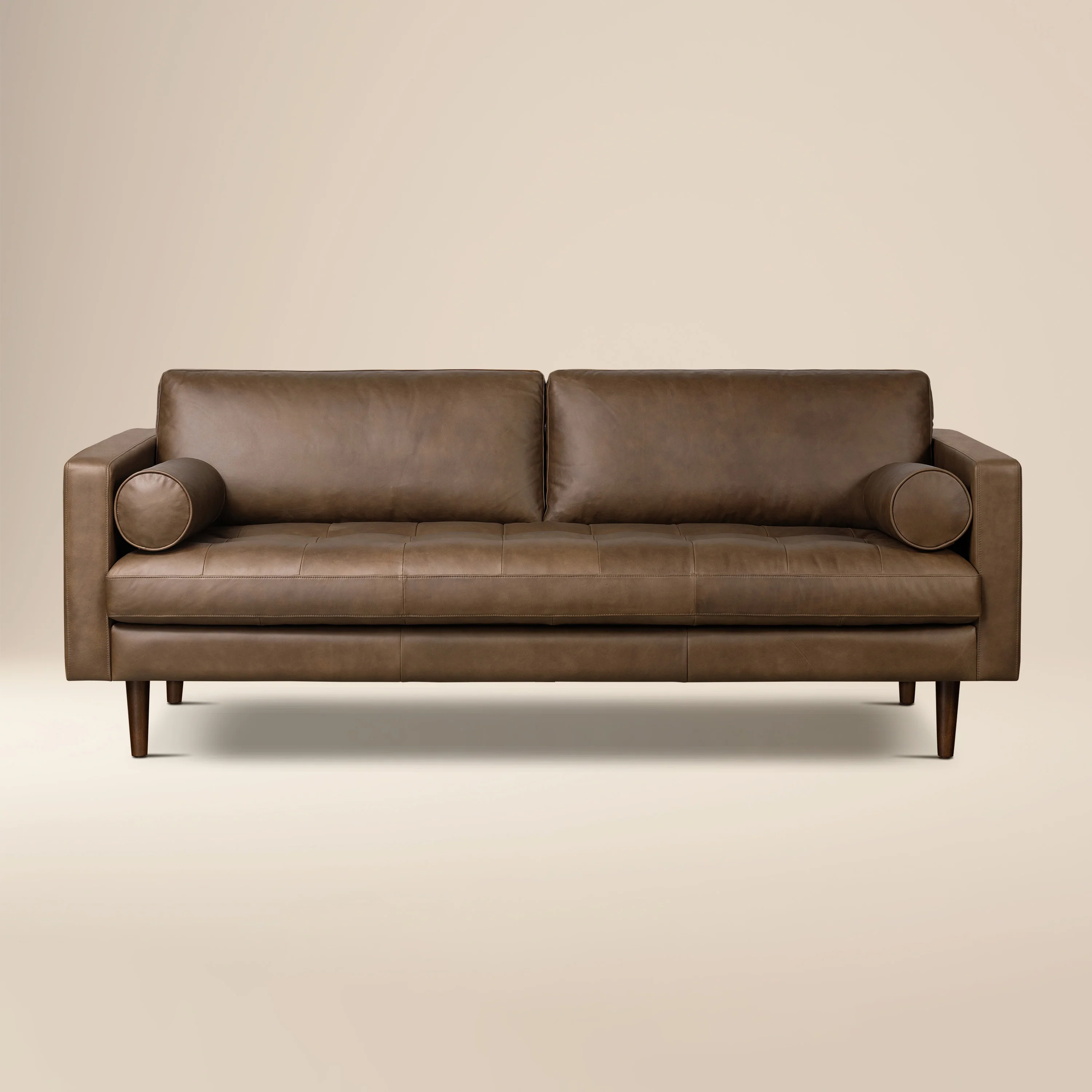 Napa 88.5” Leather Sofa | Cocoa Brown
