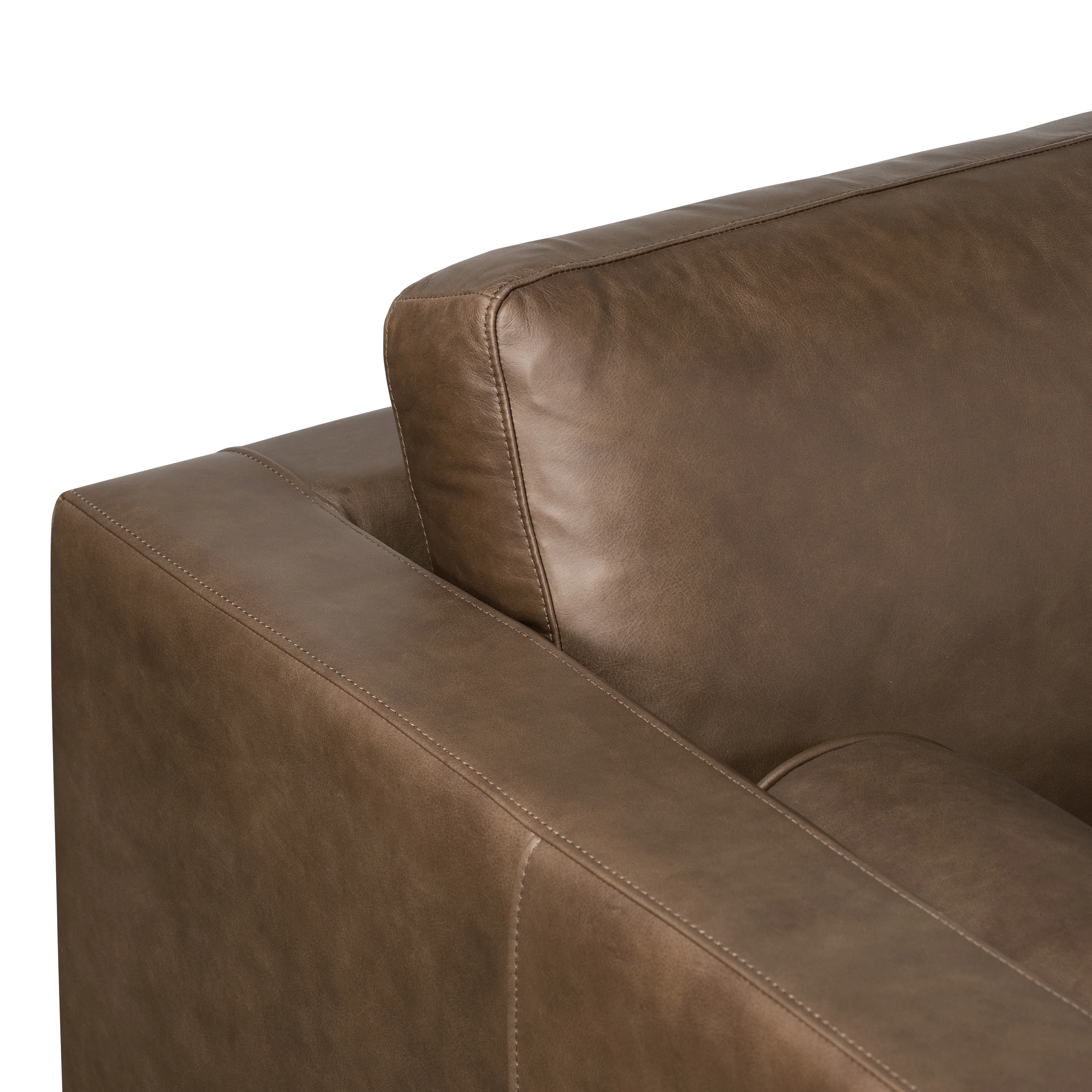 Napa 88.5” Leather Sofa | Cocoa Brown - Image 10