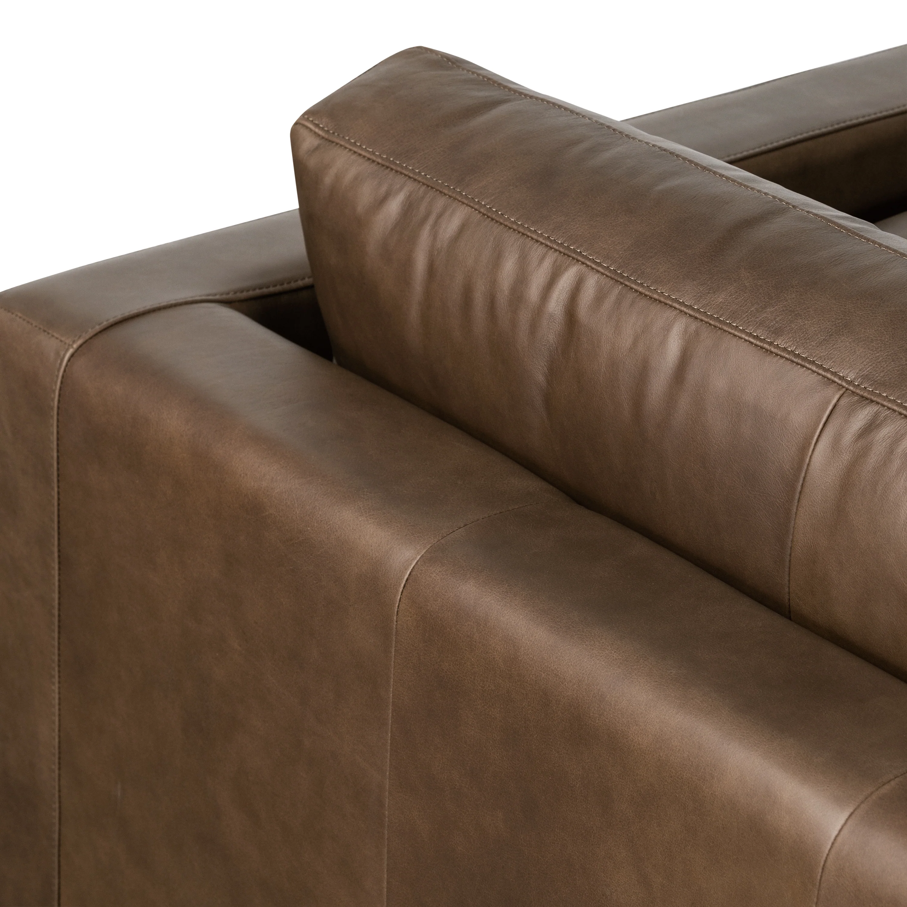 Napa 88.5” Leather Sofa | Cocoa Brown - Image 11