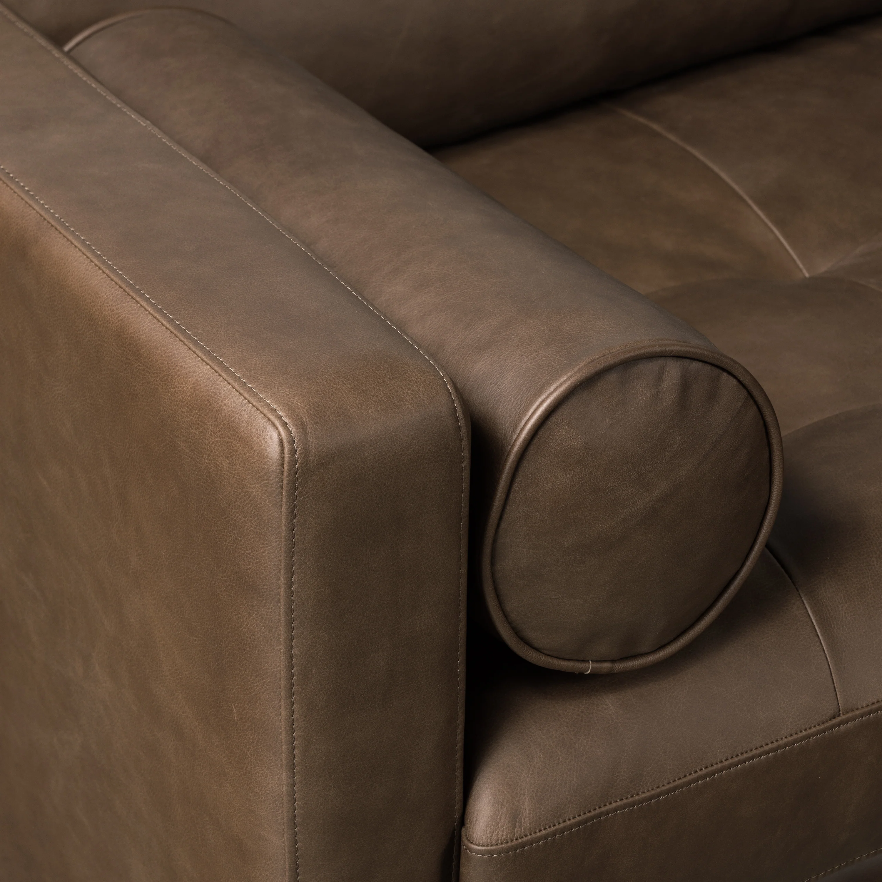Napa 88.5” Leather Sofa | Cocoa Brown - Image 13