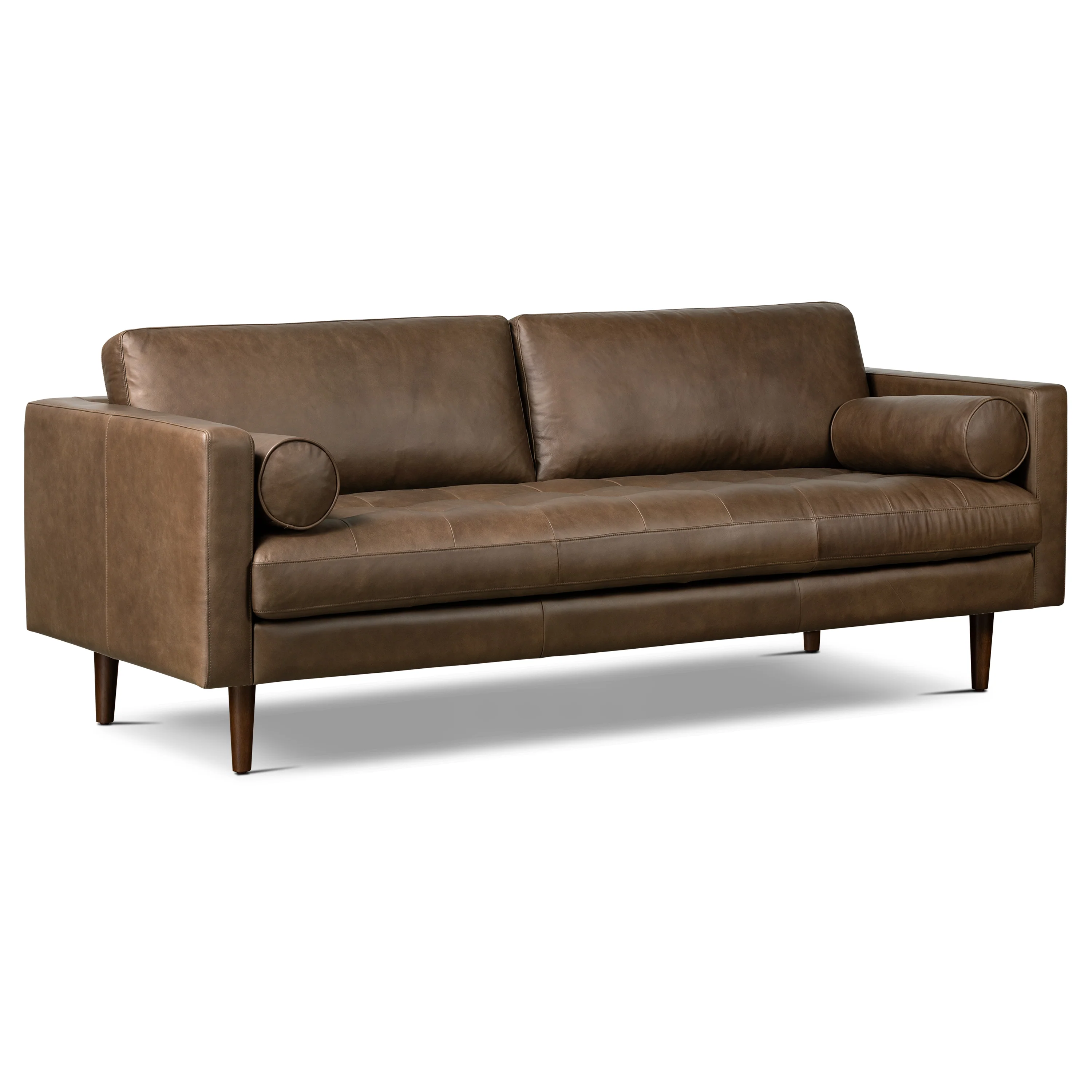 Napa 88.5” Leather Sofa | Cocoa Brown - Image 5