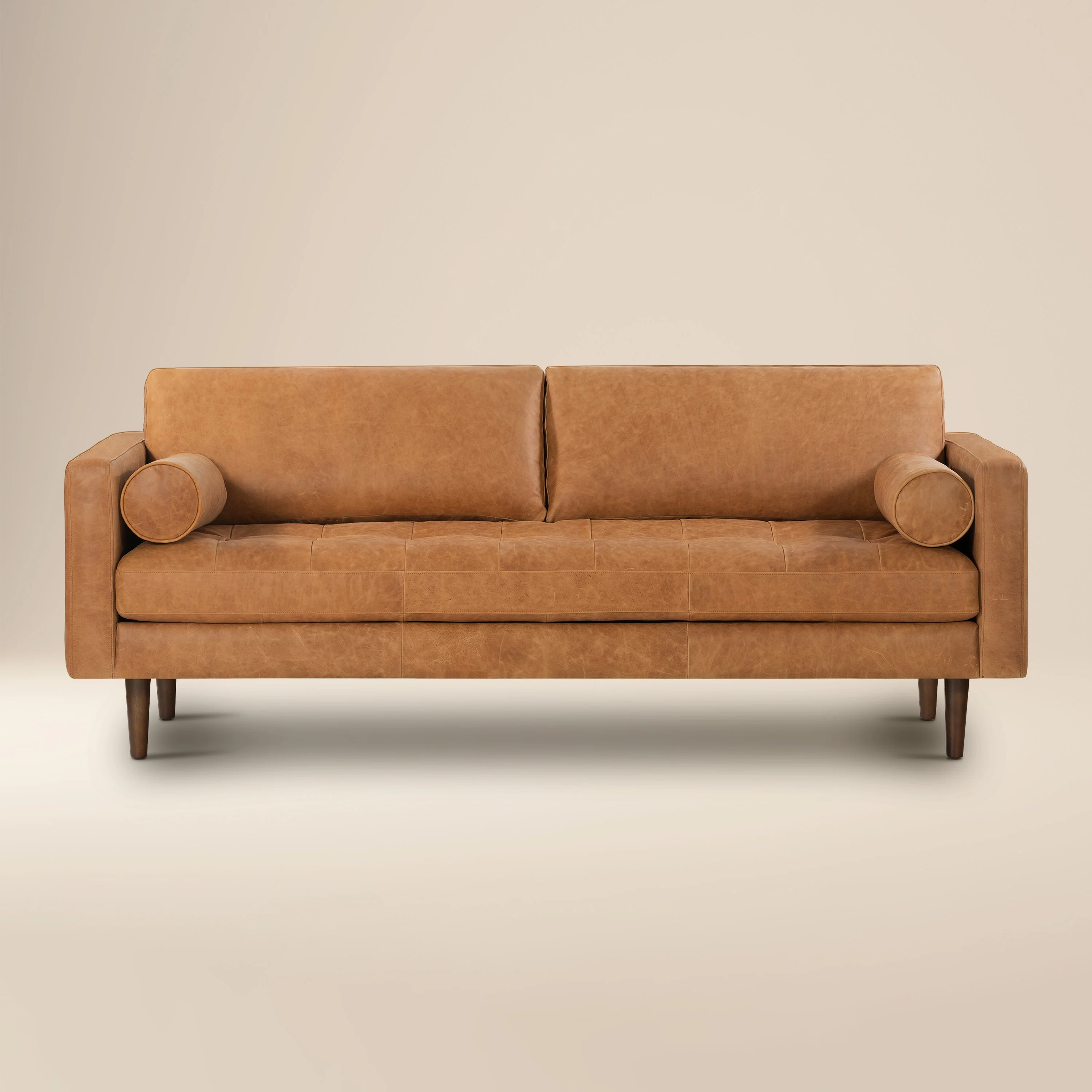 Napa 88.5” Leather Sofa | Cognac Tan