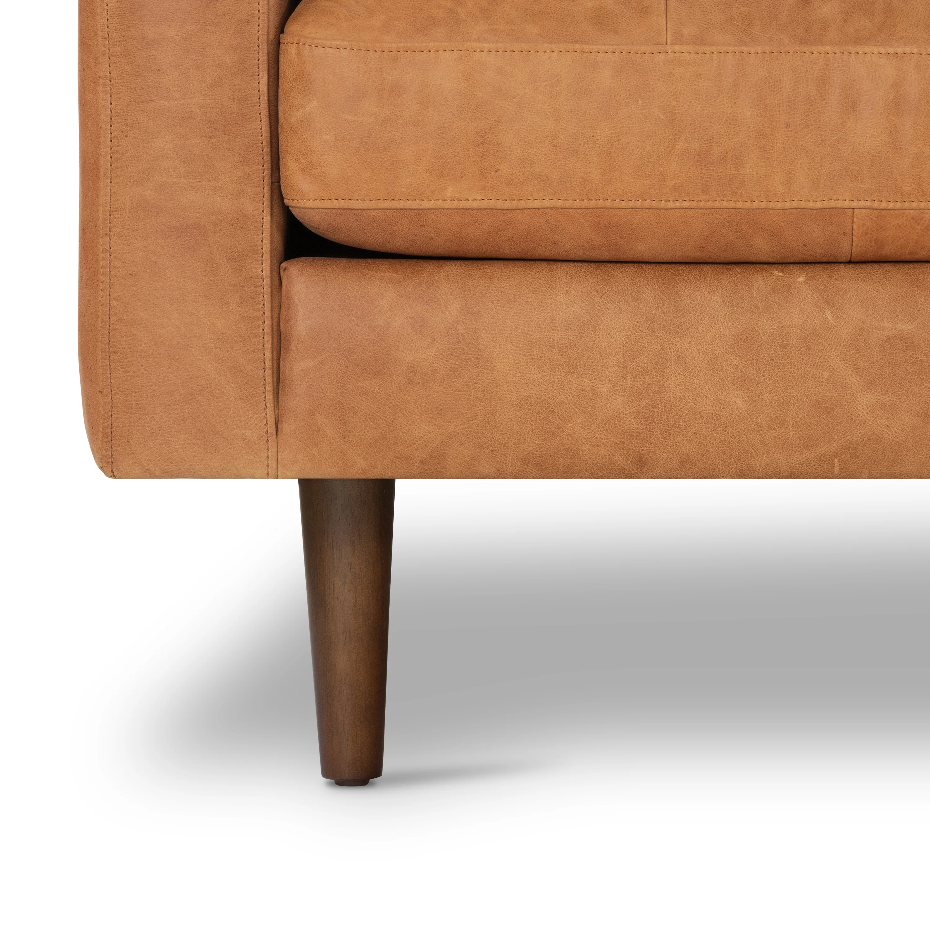 Napa 88.5” Leather Sofa | Cognac Tan - Image 12