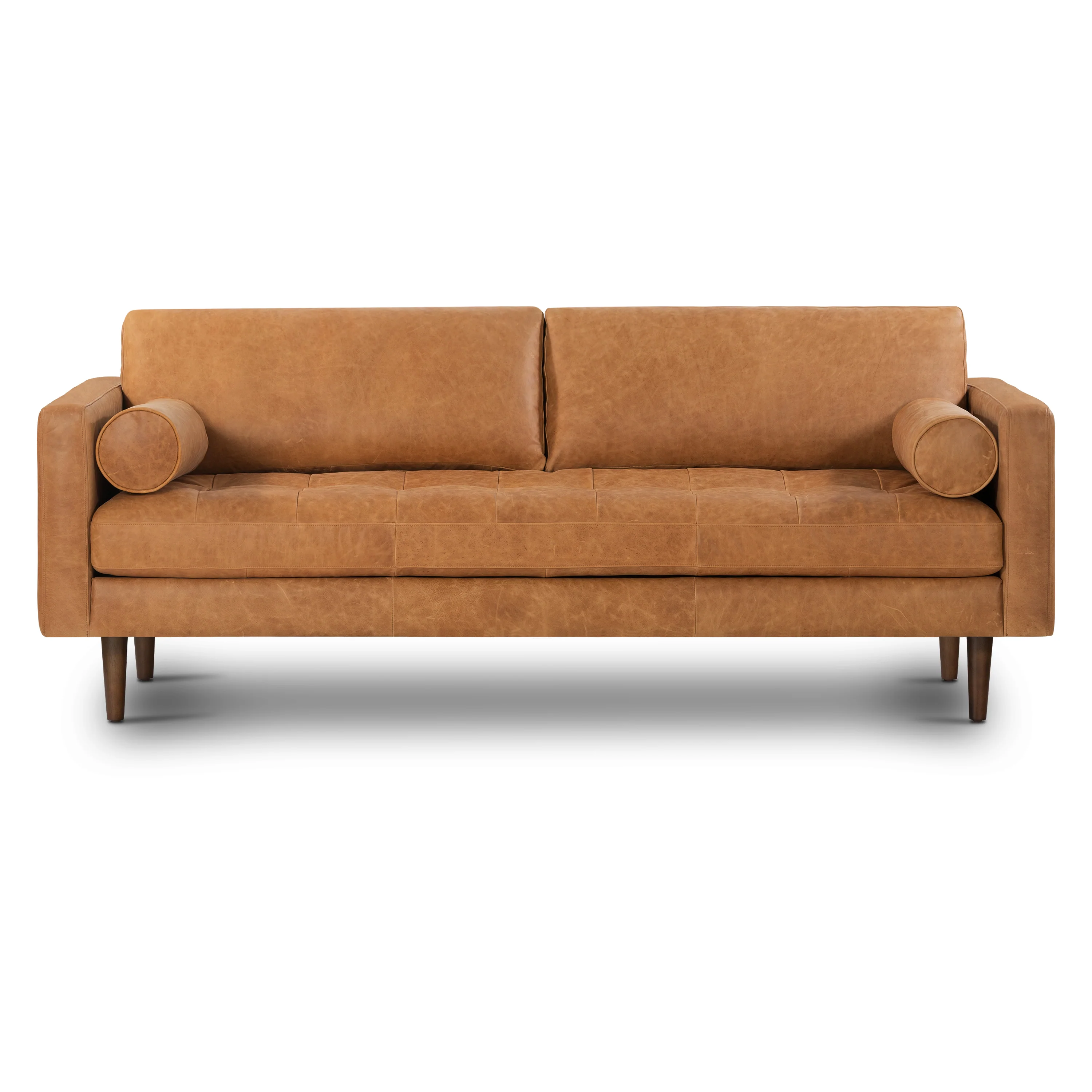 Napa 88.5” Leather Sofa | Cognac Tan - Image 4