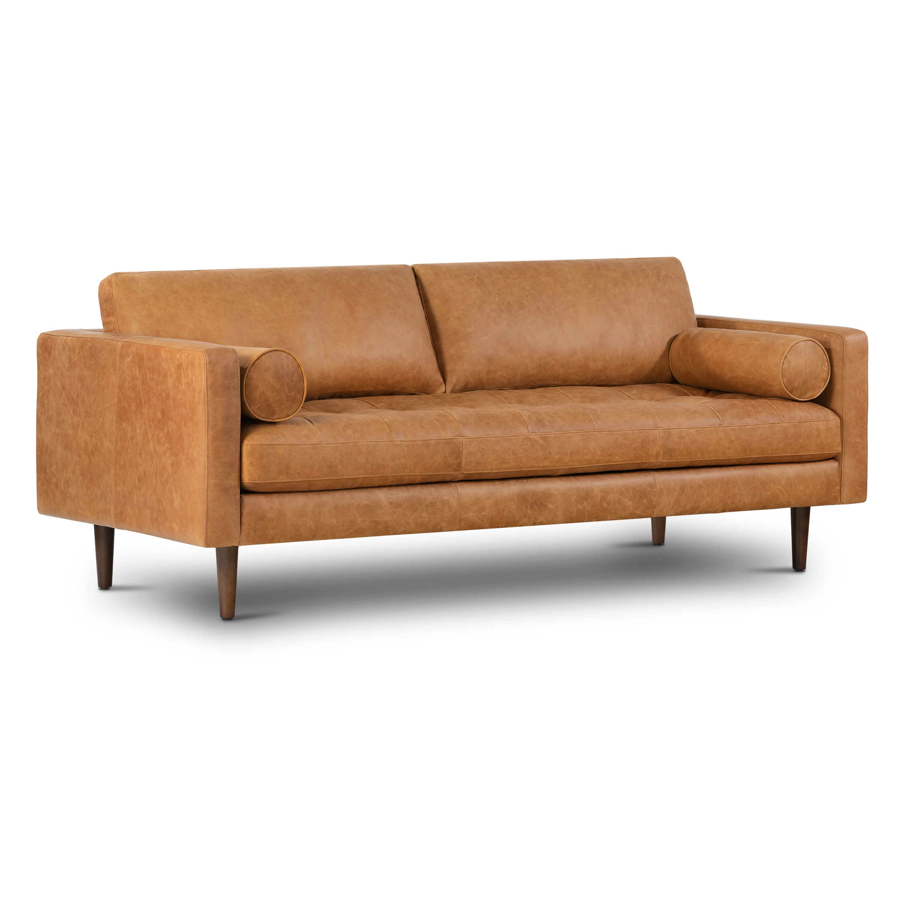 Napa 88.5” Leather Sofa | Cognac Tan - Image 5