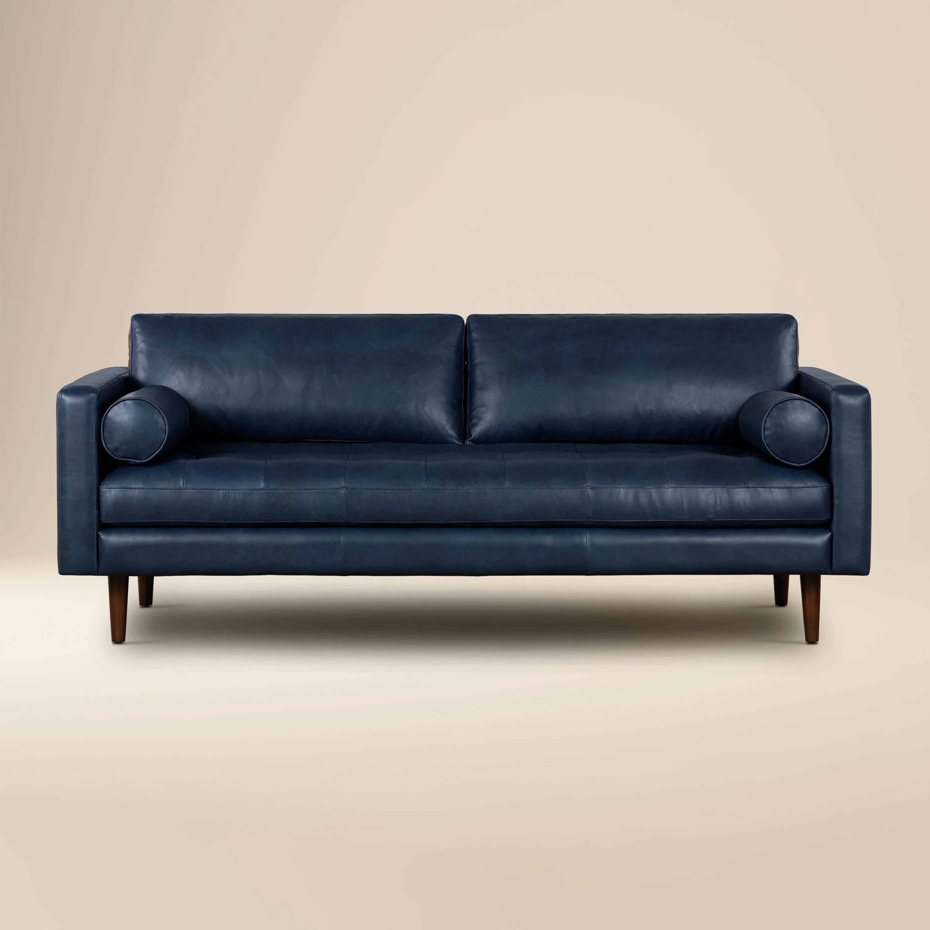 Napa 88.5” Leather Sofa | Midnight Blue