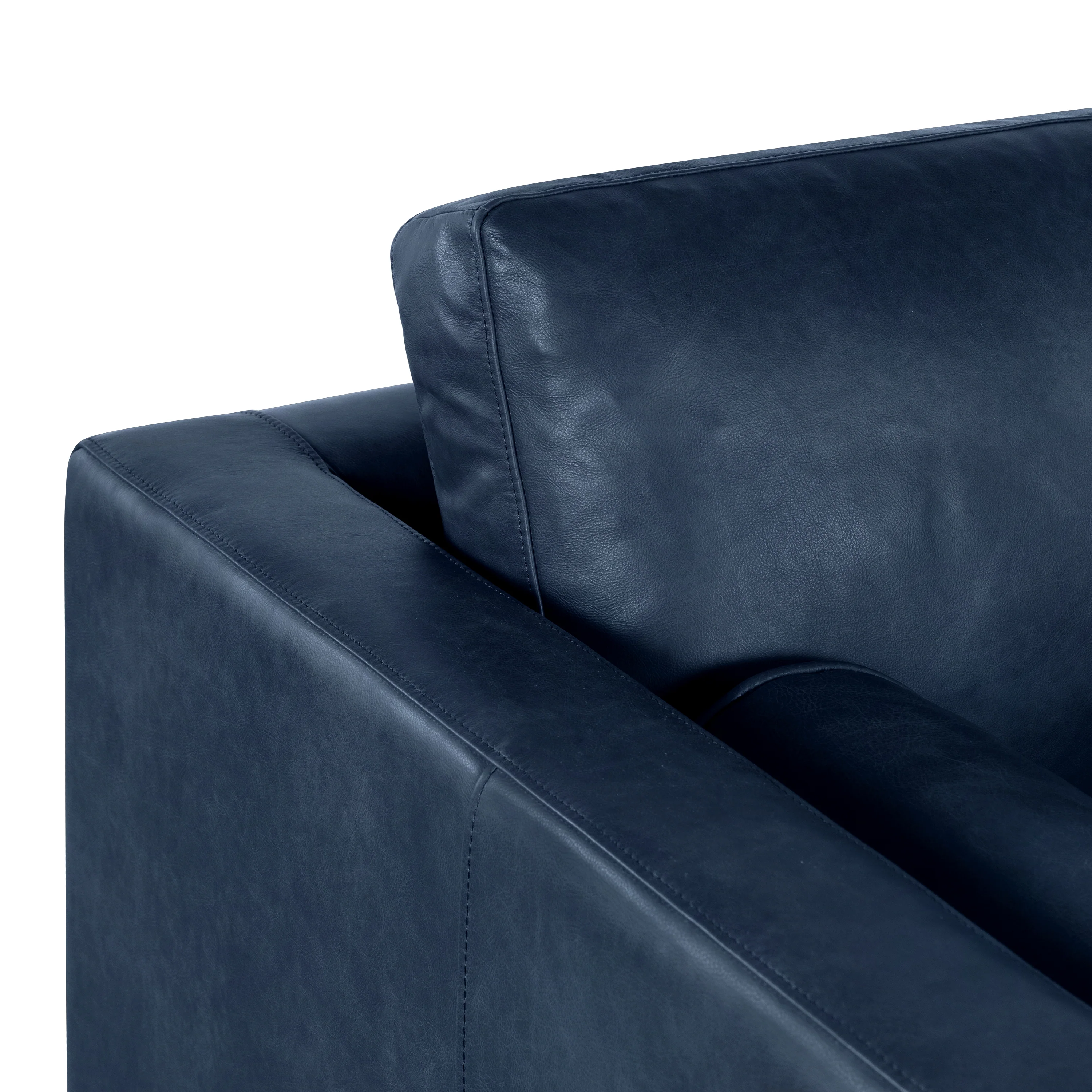 Napa 88.5” Leather Sofa | Midnight Blue - Image 10