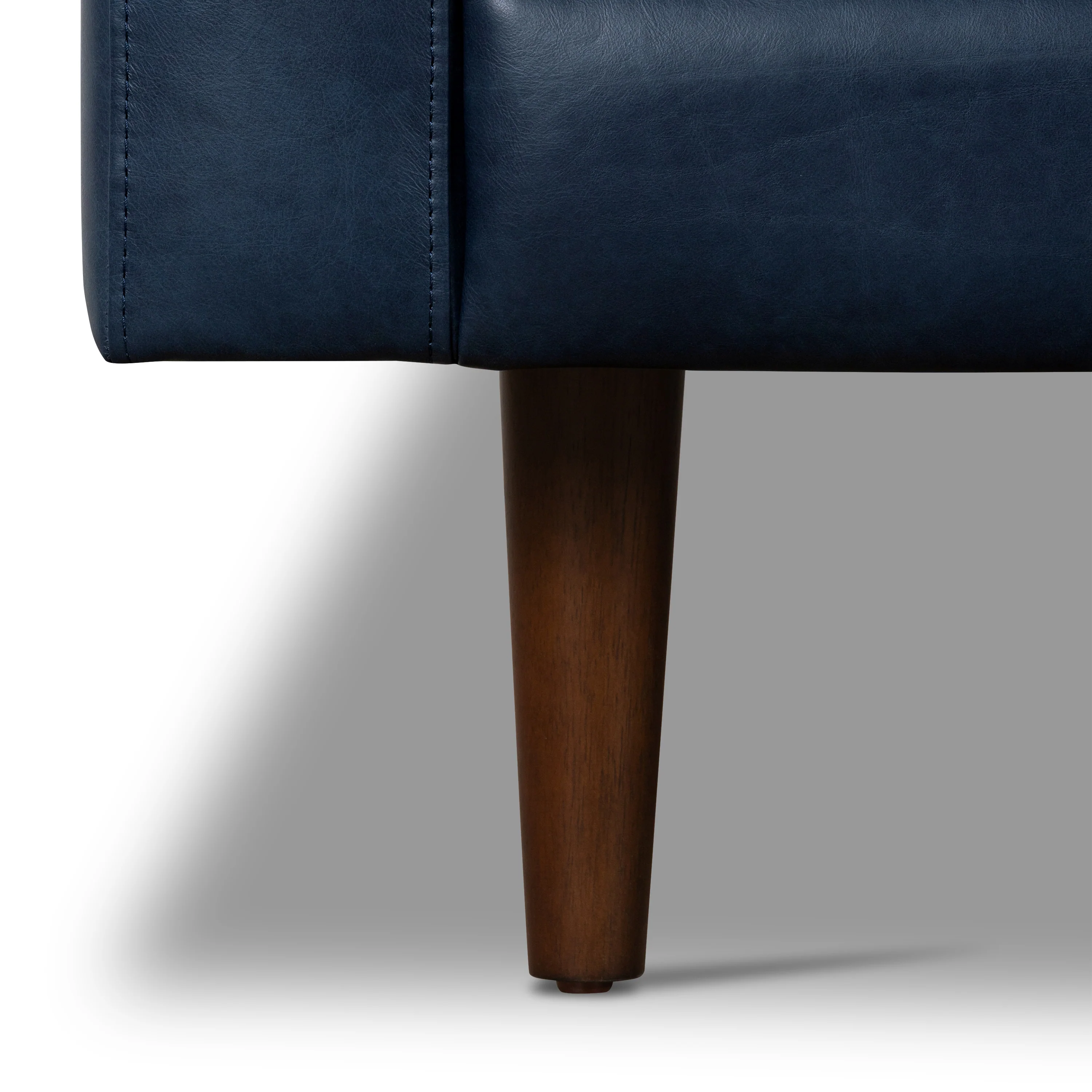 Napa 88.5” Leather Sofa | Midnight Blue - Image 12