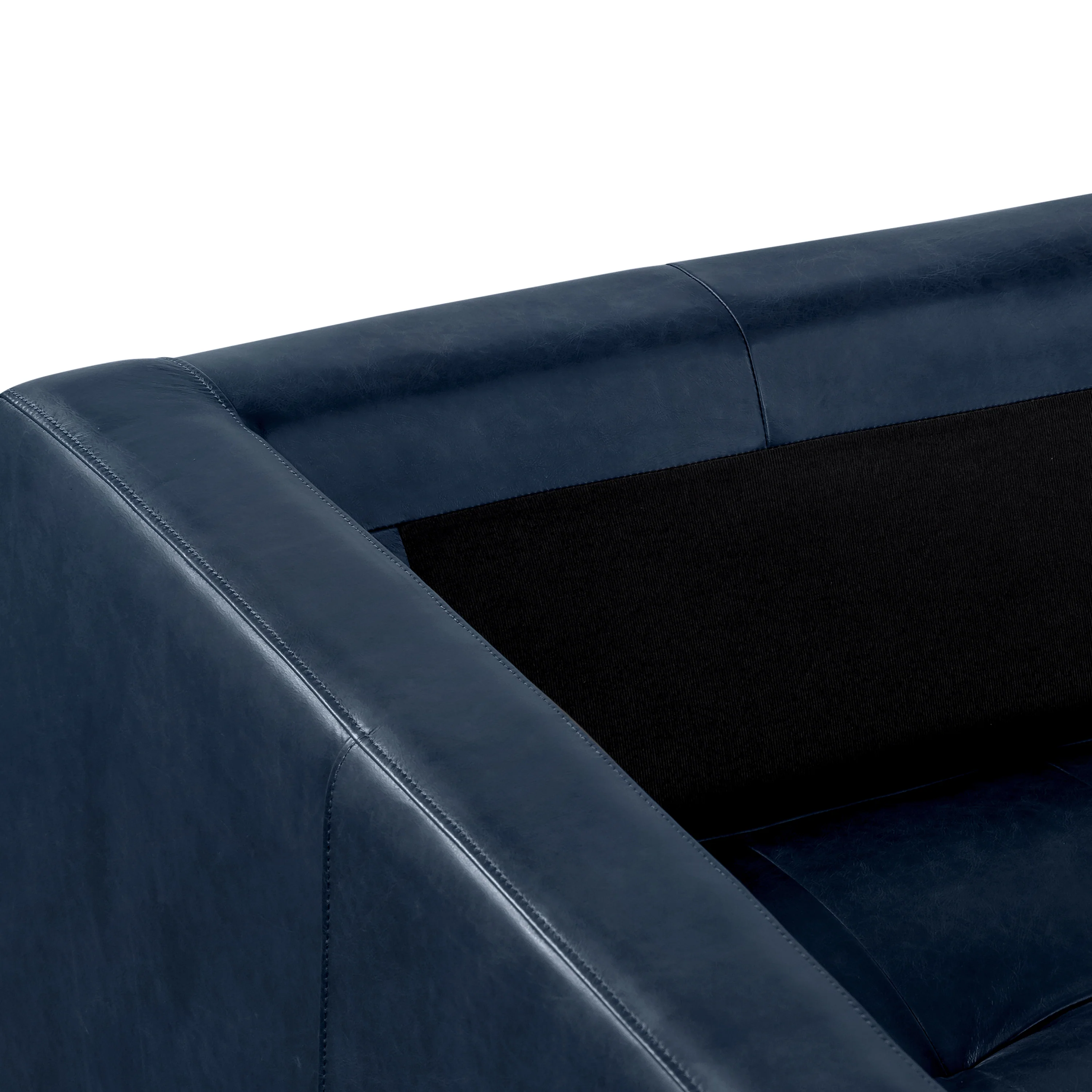 Napa 88.5” Leather Sofa | Midnight Blue - Image 13