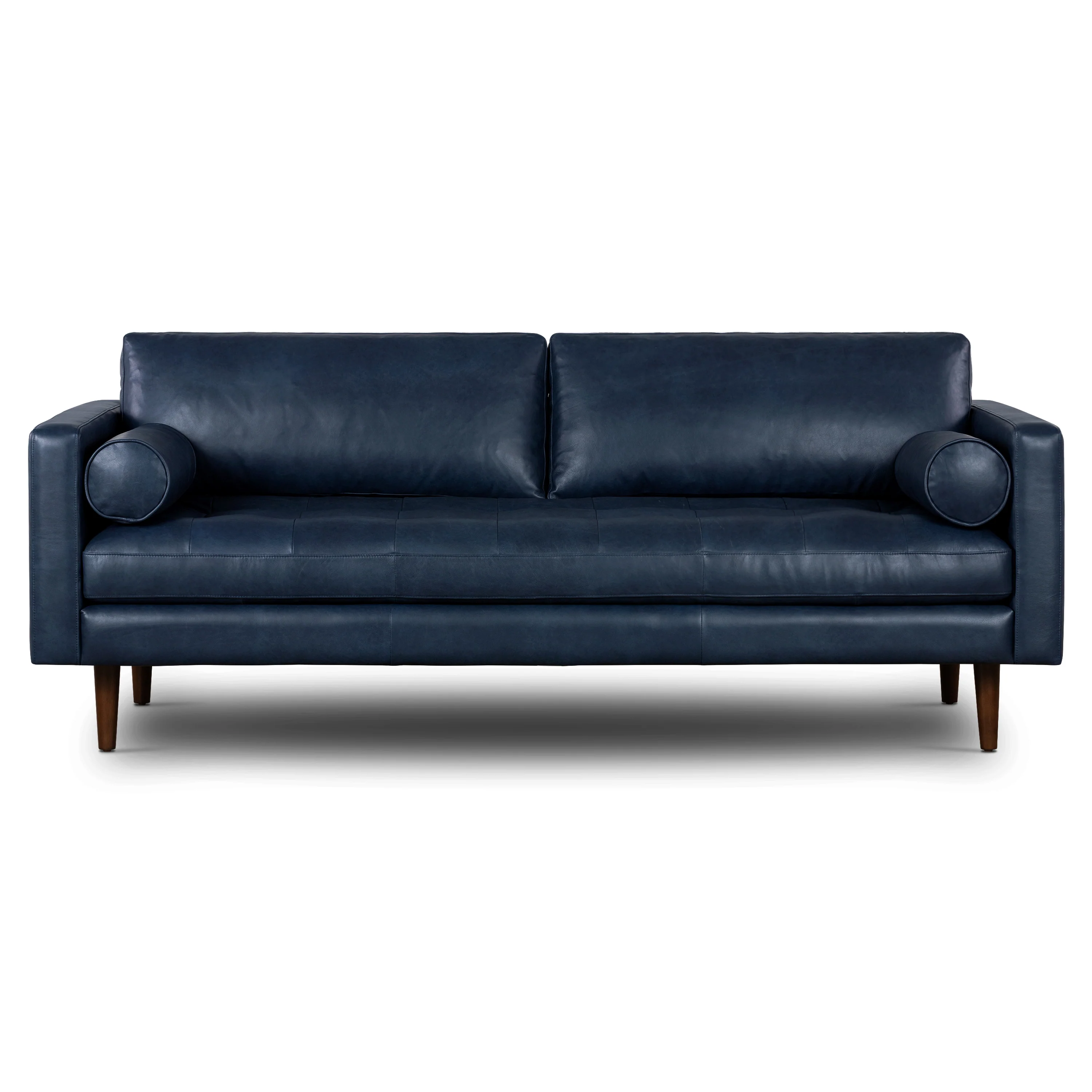 Napa 88.5” Leather Sofa | Midnight Blue - Image 3