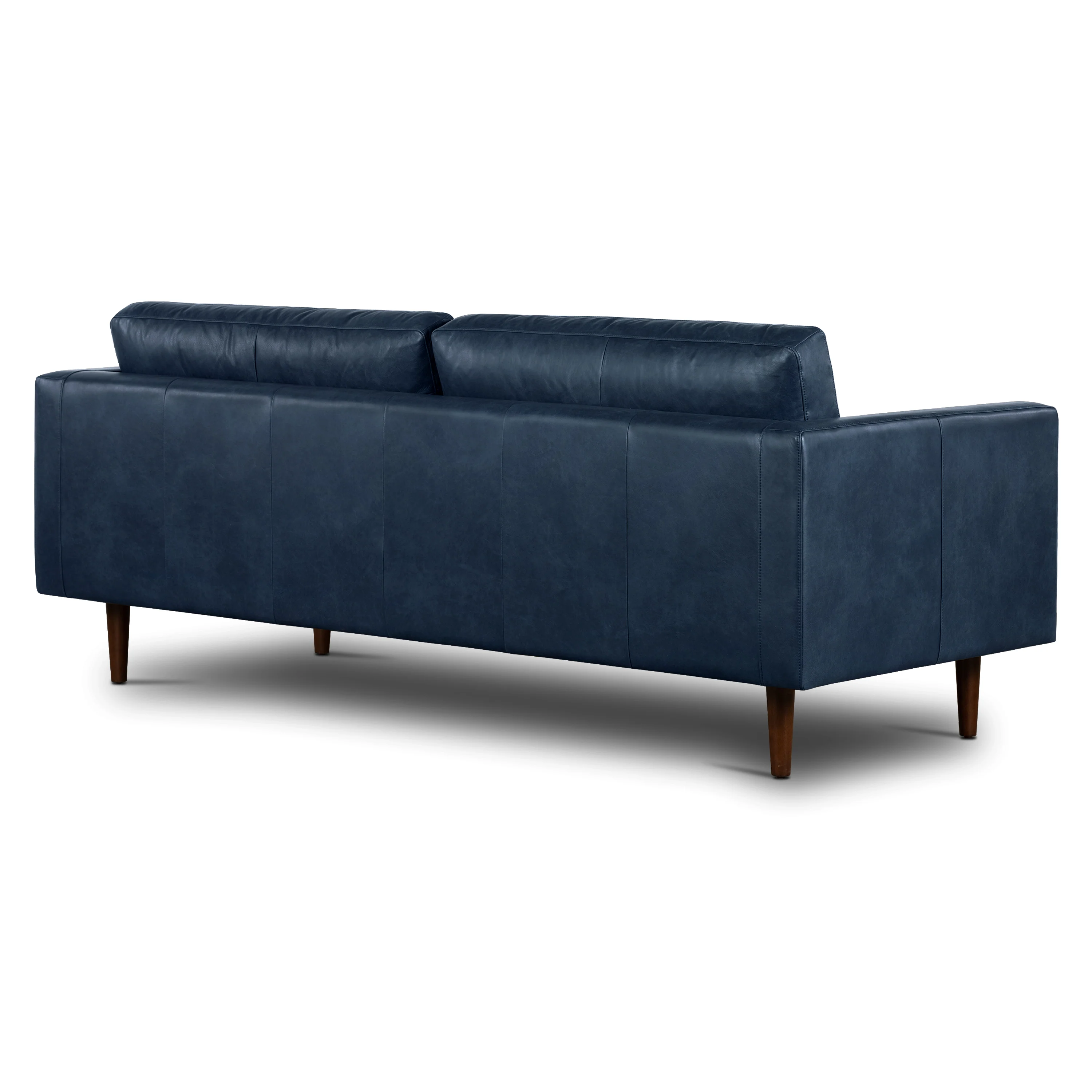 Napa 88.5” Leather Sofa | Midnight Blue - Image 5