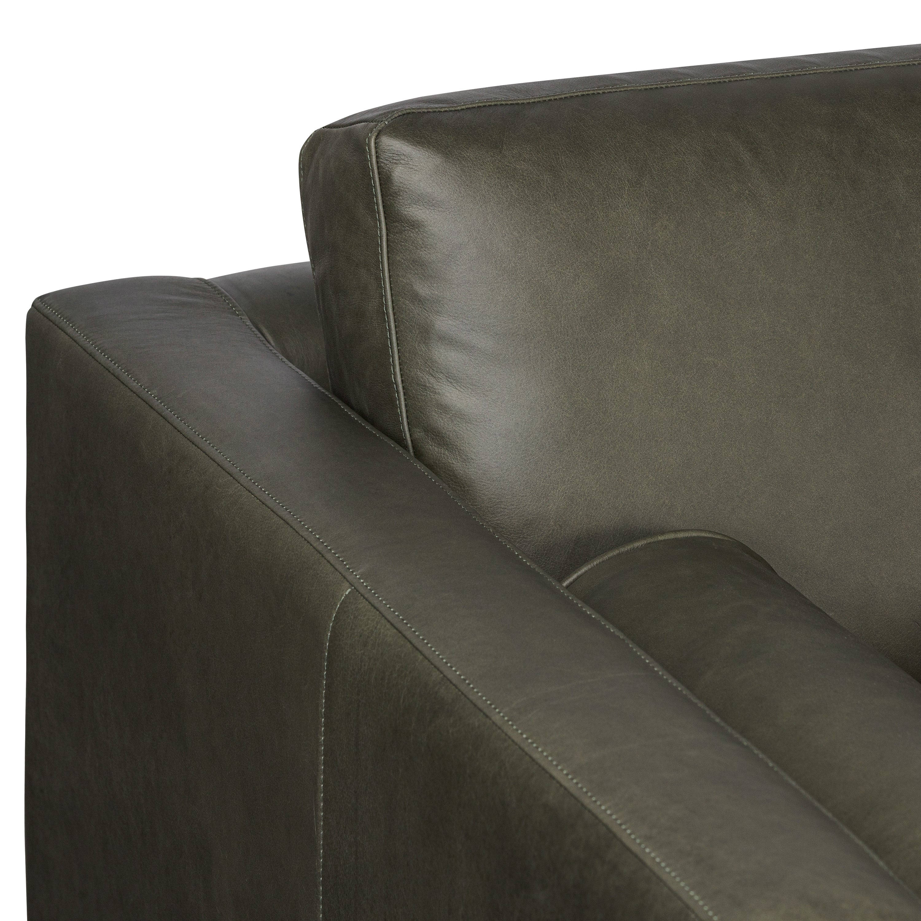 Napa 88.5” Leather Sofa | Olivine Green - Image 10