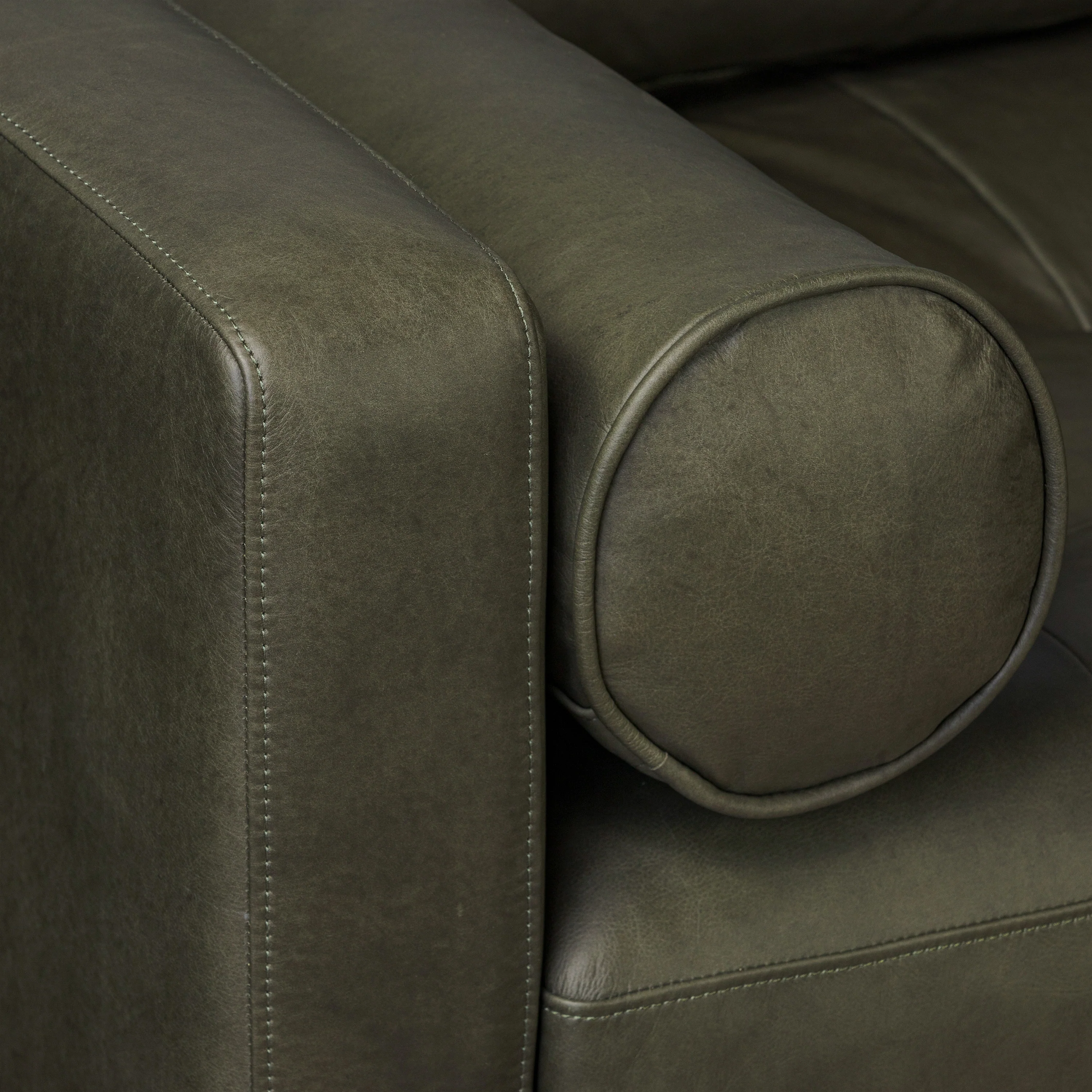 Napa 88.5” Leather Sofa | Olivine Green - Image 13