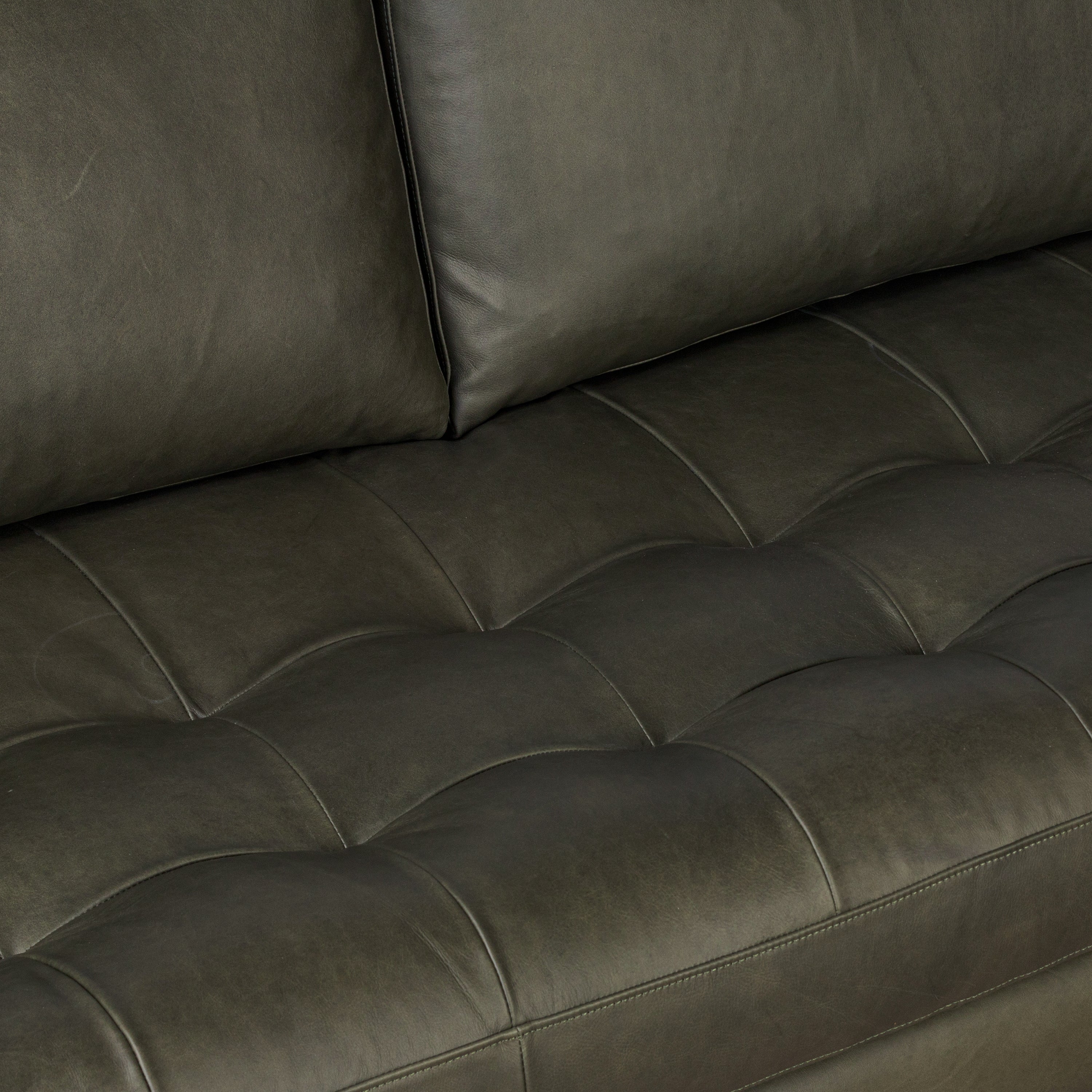 Napa 88.5” Leather Sofa | Olivine Green - Image 14