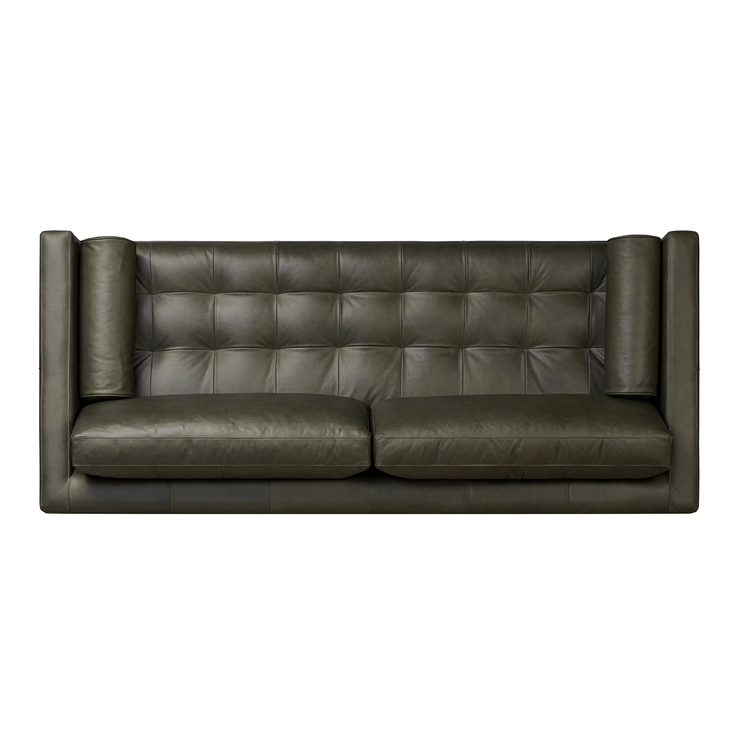 Napa 88.5” Leather Sofa | Olivine Green - Image 8