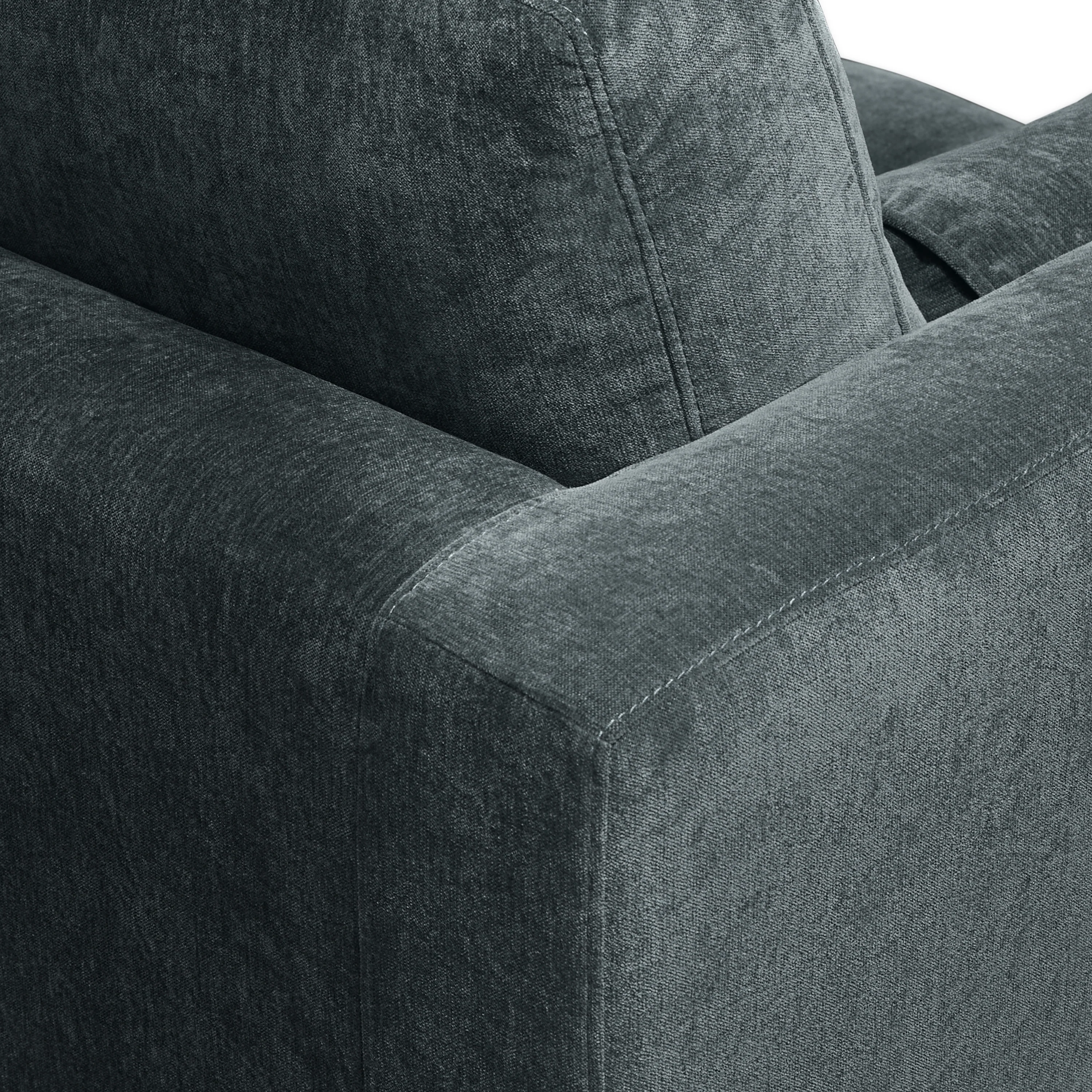 Napa Velvet Corner Sectional Sofa | Boreal Blue - Image 13