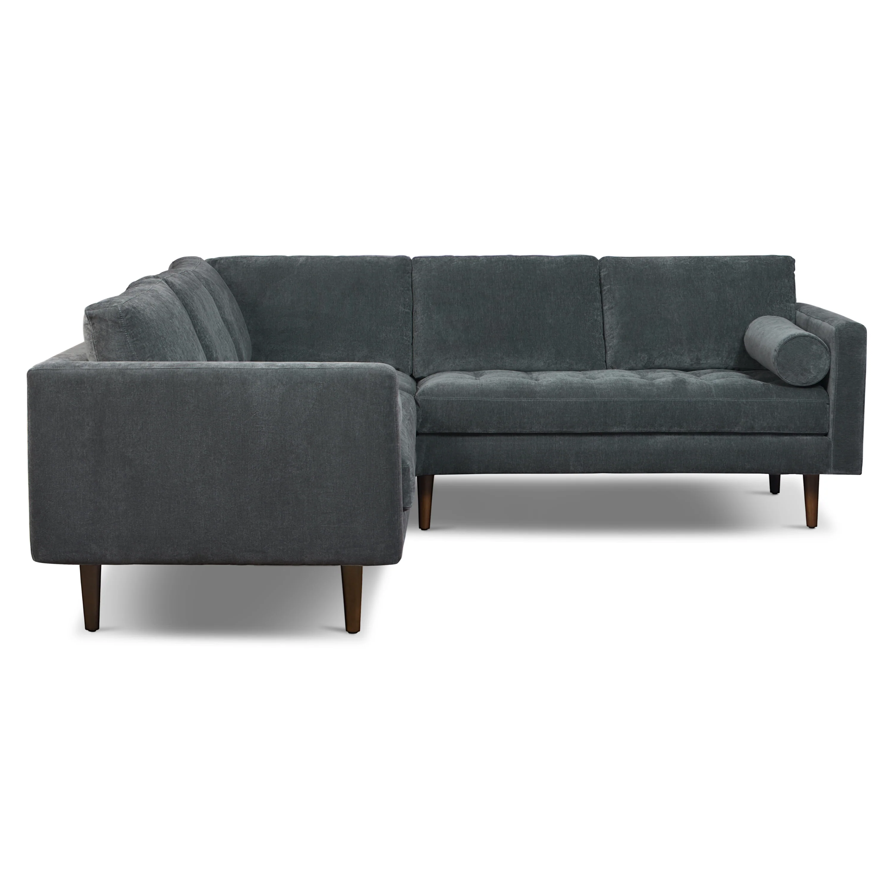 Napa Velvet Corner Sectional Sofa | Boreal Blue - Image 3