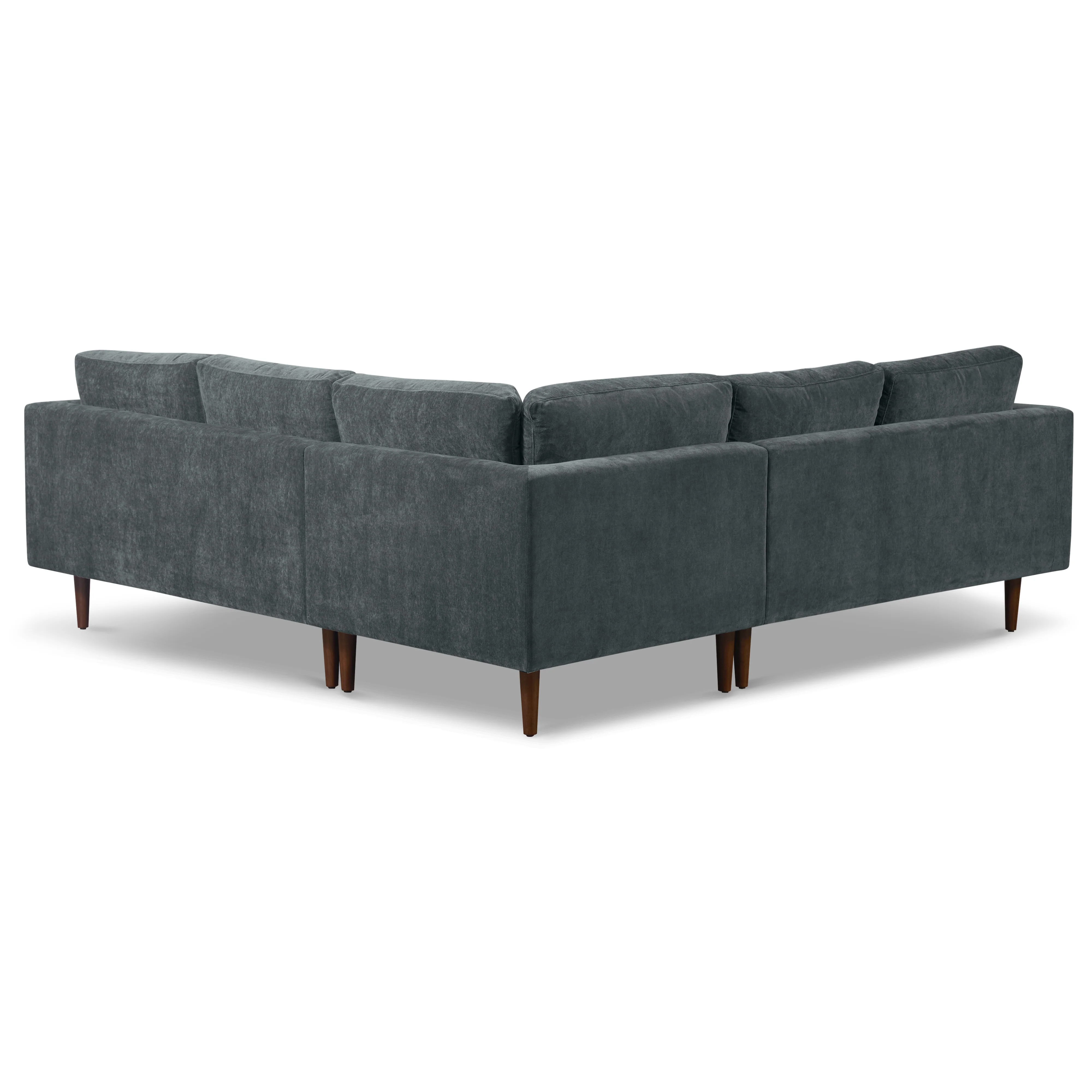 Napa Velvet Corner Sectional Sofa | Boreal Blue - Image 5
