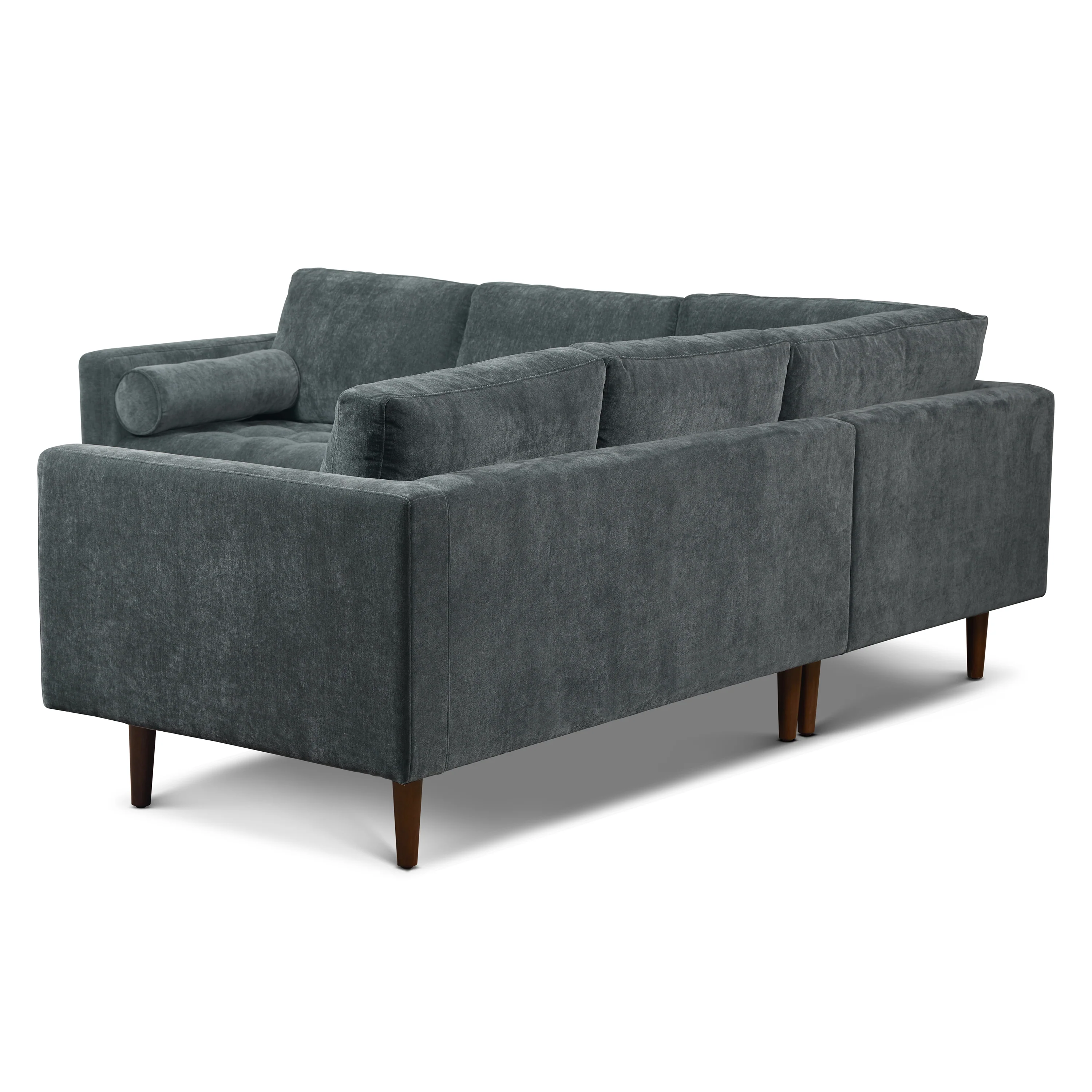 Napa Velvet Corner Sectional Sofa | Boreal Blue - Image 7