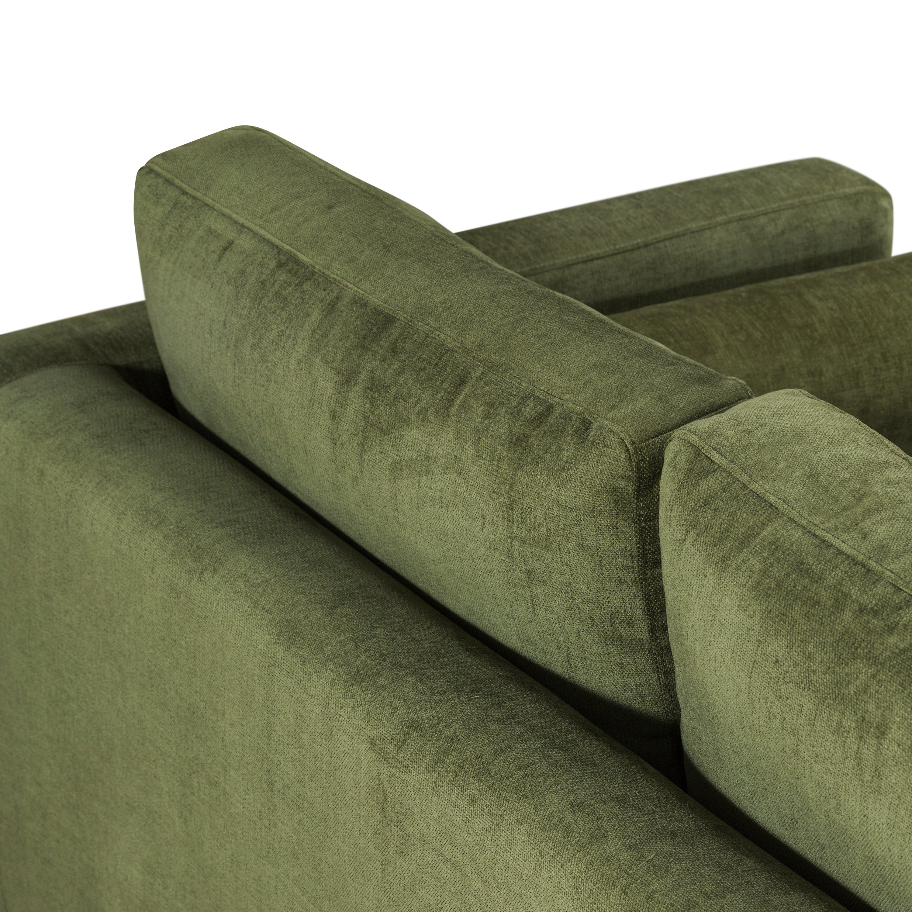 Napa Velvet Corner Sectional Sofa | Distressed Green Velvet - Image 9