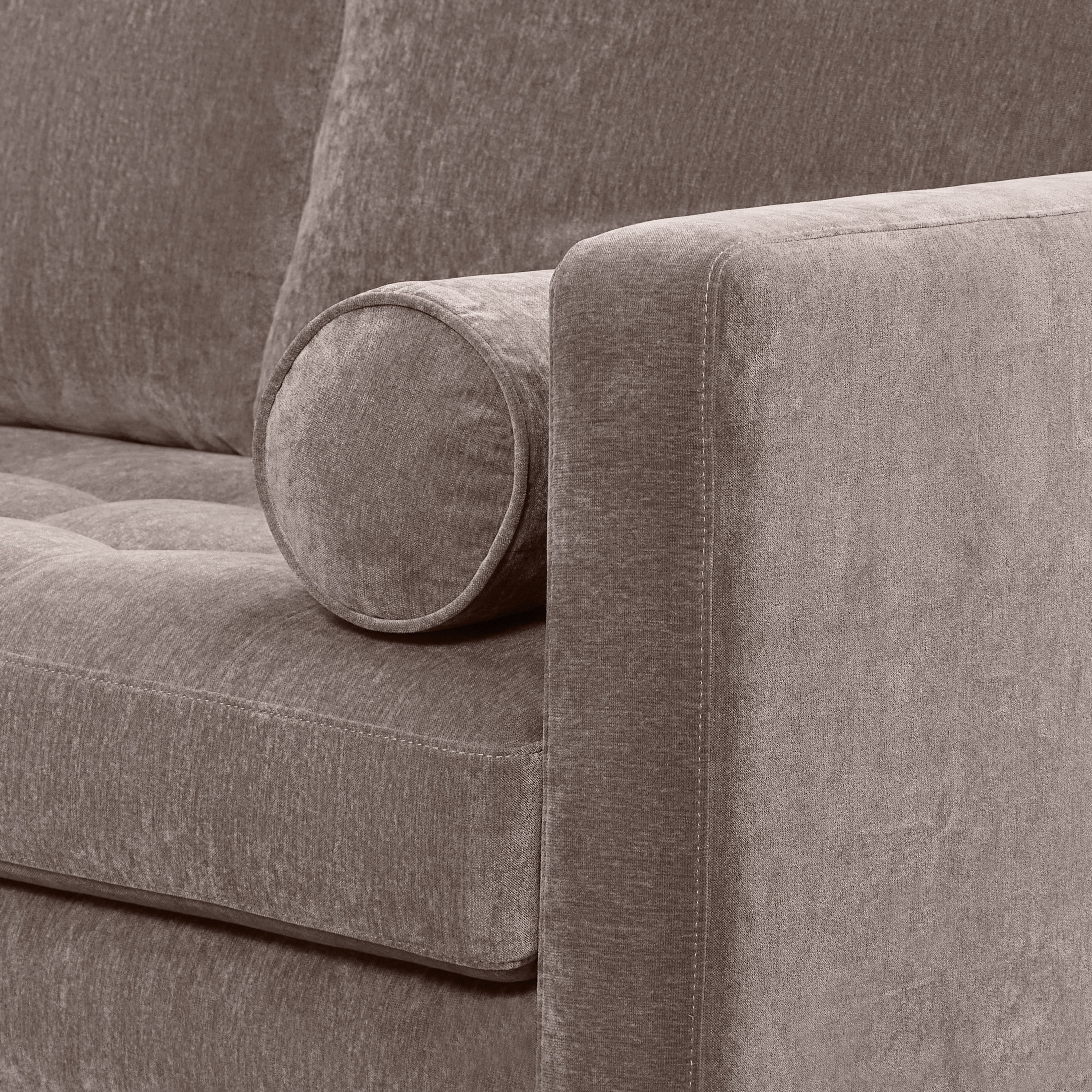Napa Velvet Corner Sectional Sofa | Willow Brown - Image 10