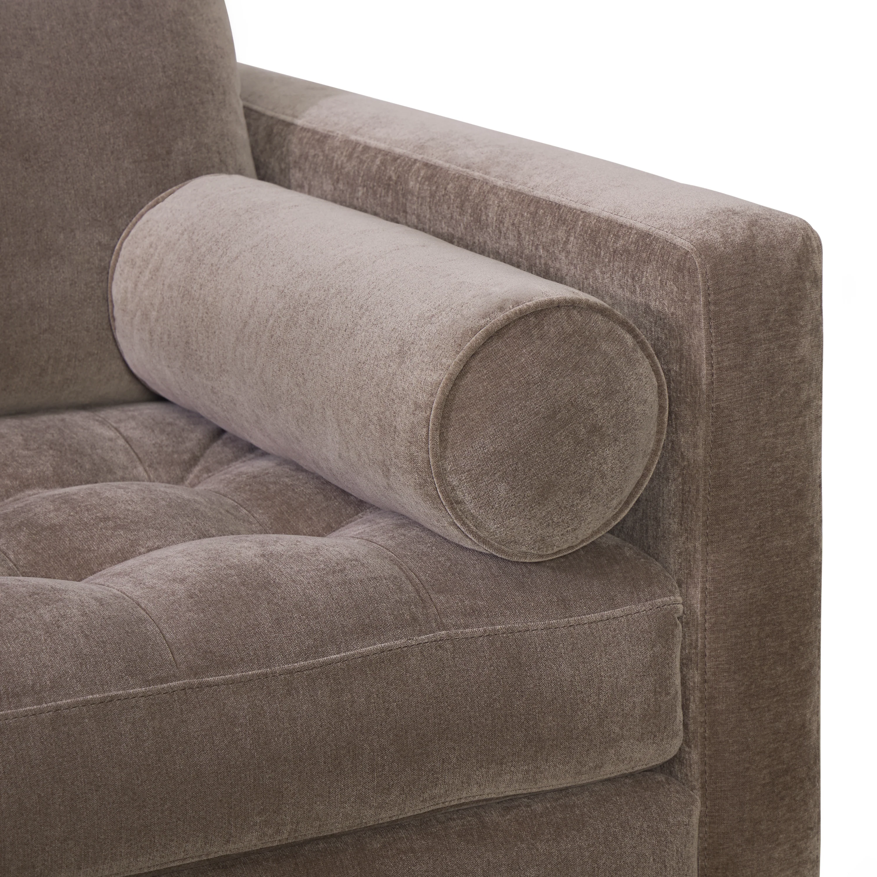 Napa Velvet Corner Sectional Sofa | Willow Brown - Image 11