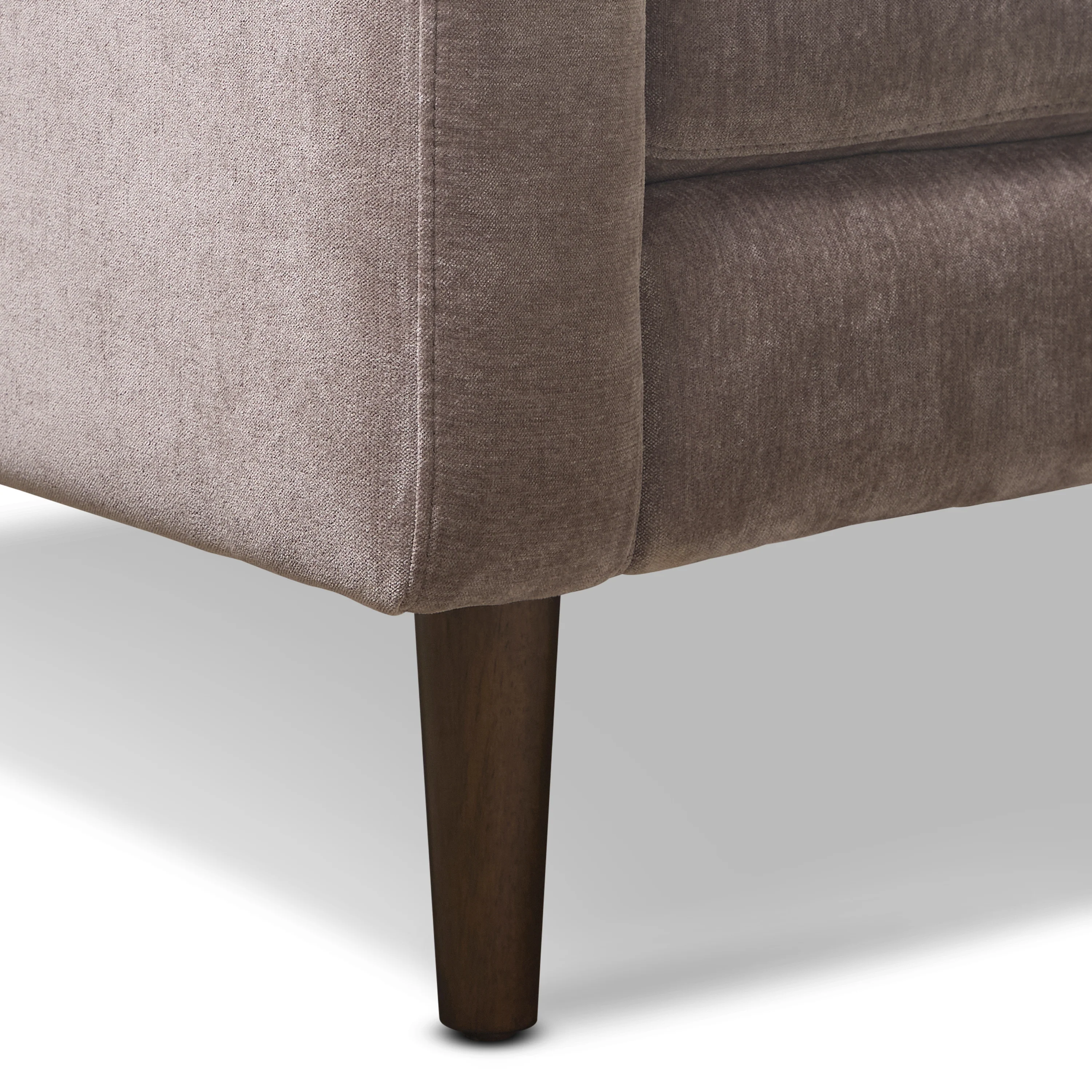 Napa Velvet Corner Sectional Sofa | Willow Brown - Image 14