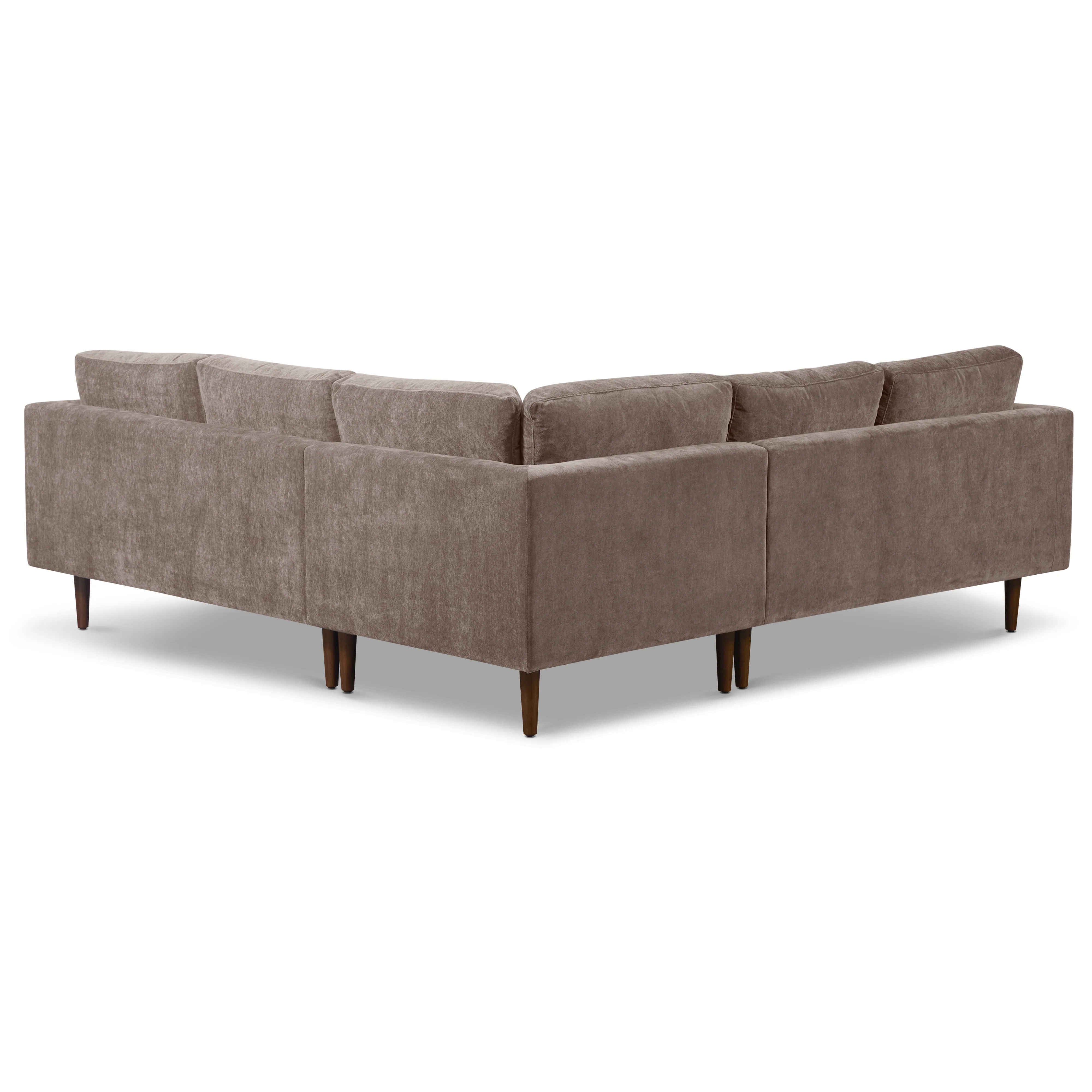 Napa Velvet Corner Sectional Sofa | Willow Brown - Image 5