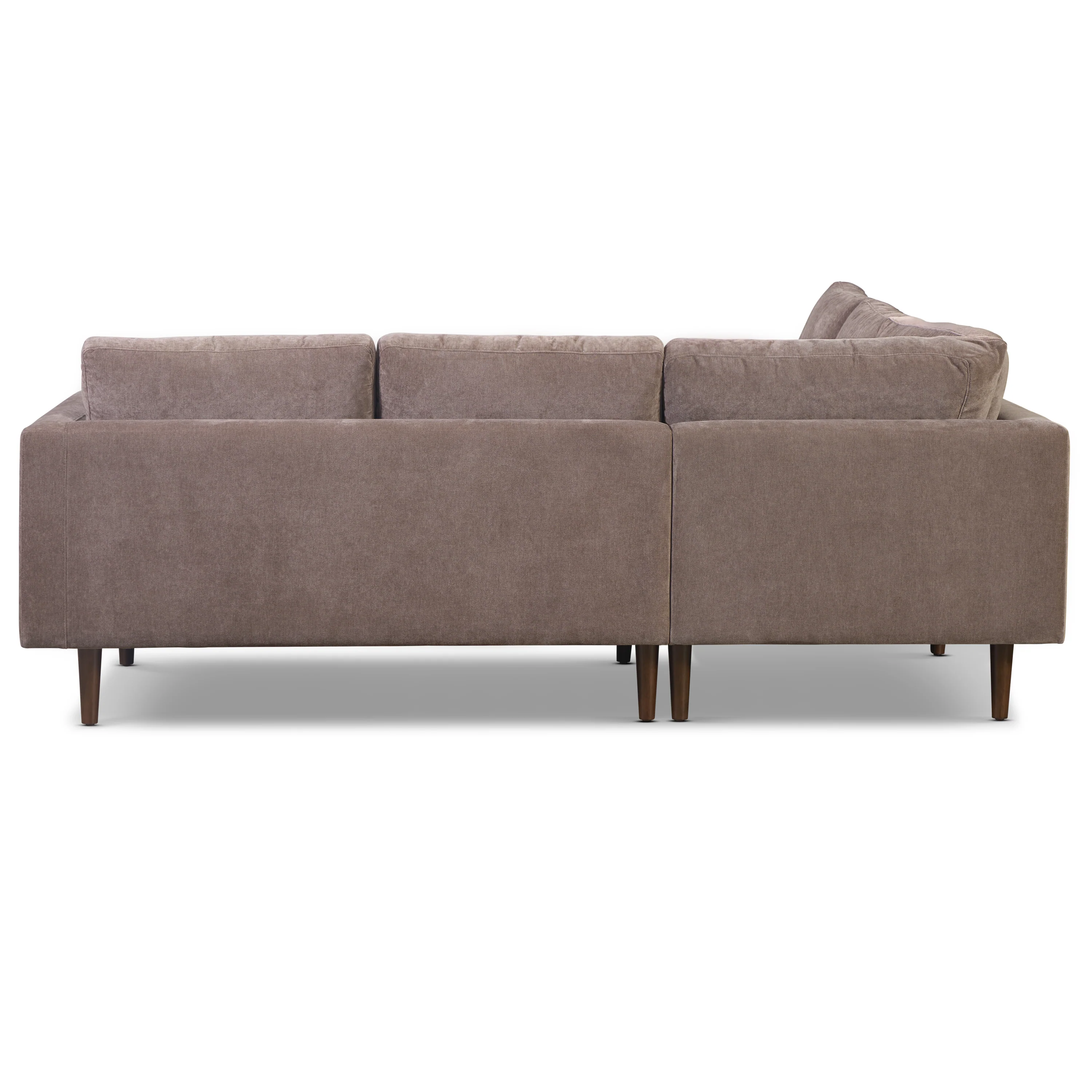 Napa Velvet Corner Sectional Sofa | Willow Brown - Image 6
