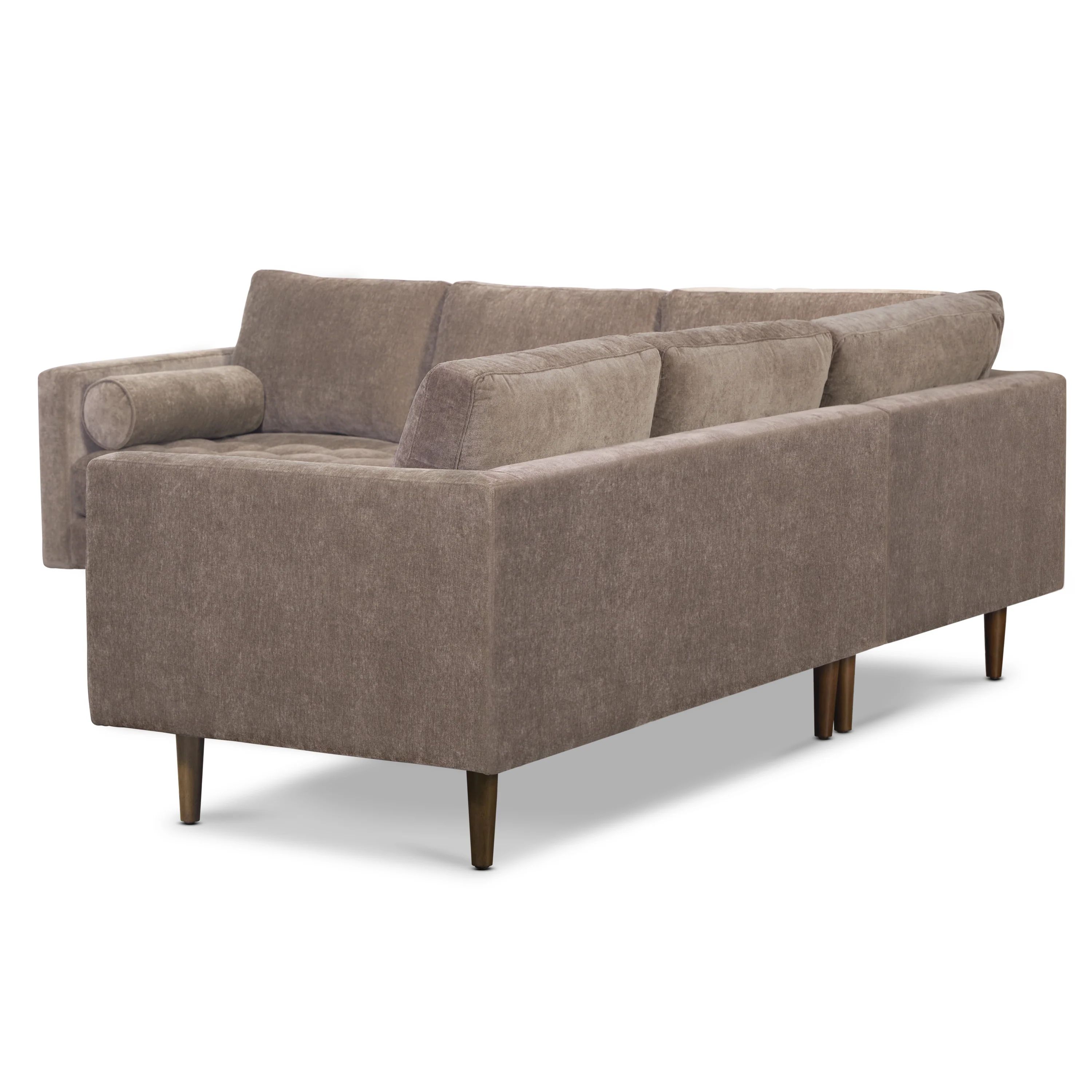 Napa Velvet Corner Sectional Sofa | Willow Brown - Image 7