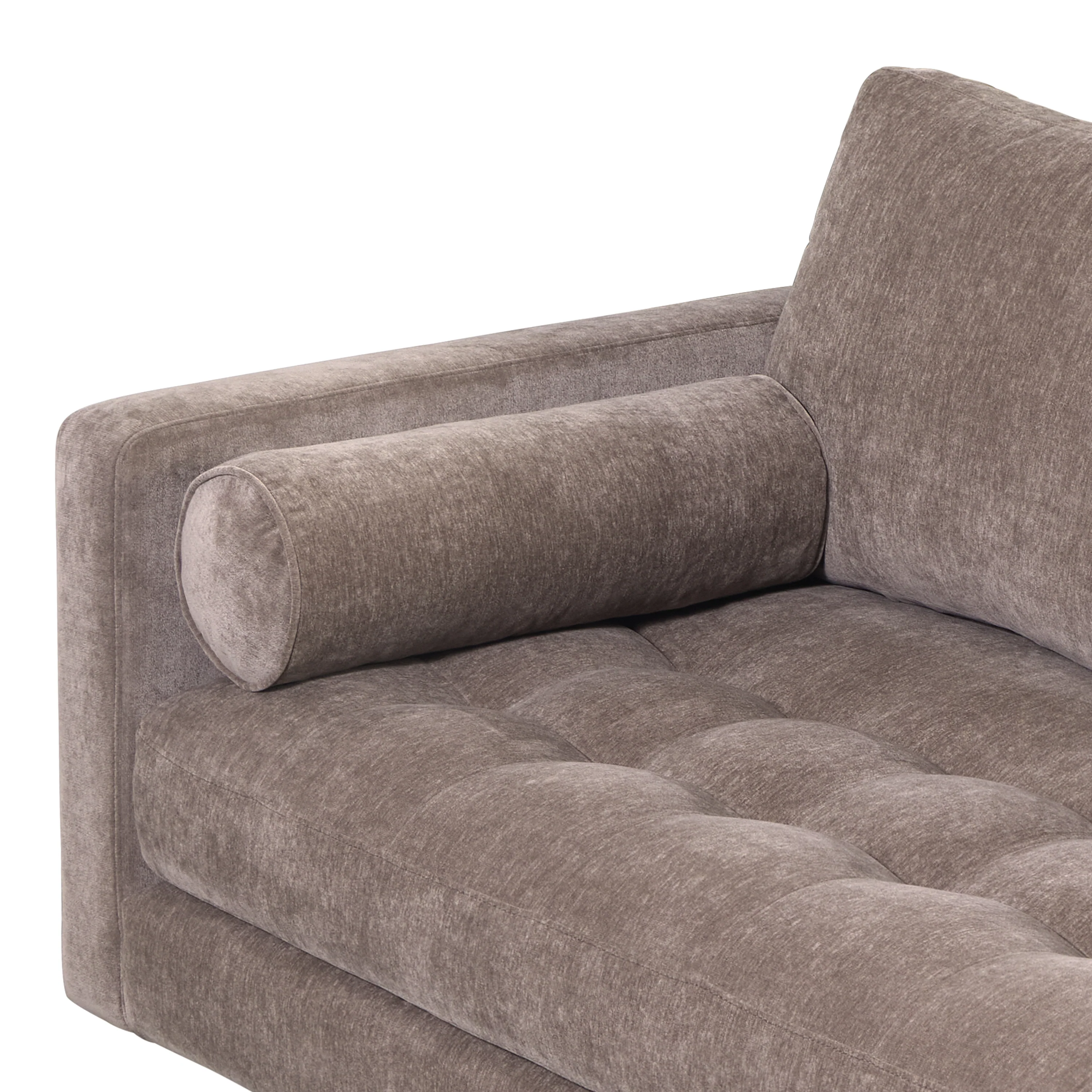 Napa Velvet Corner Sectional Sofa | Willow Brown - Image 9