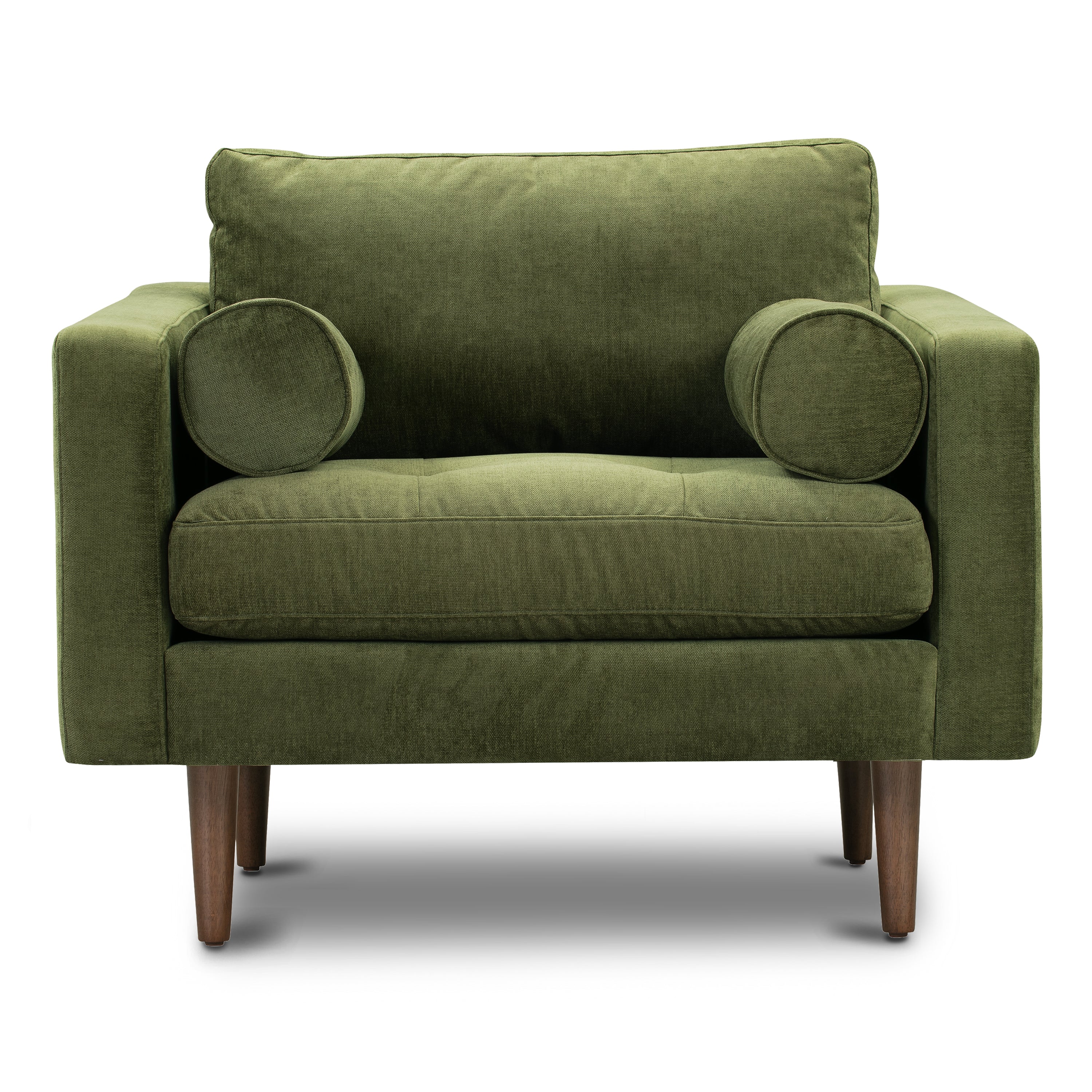 Napa Velvet Lounge Chair | Distressed Green Velvet | Single - Image 4