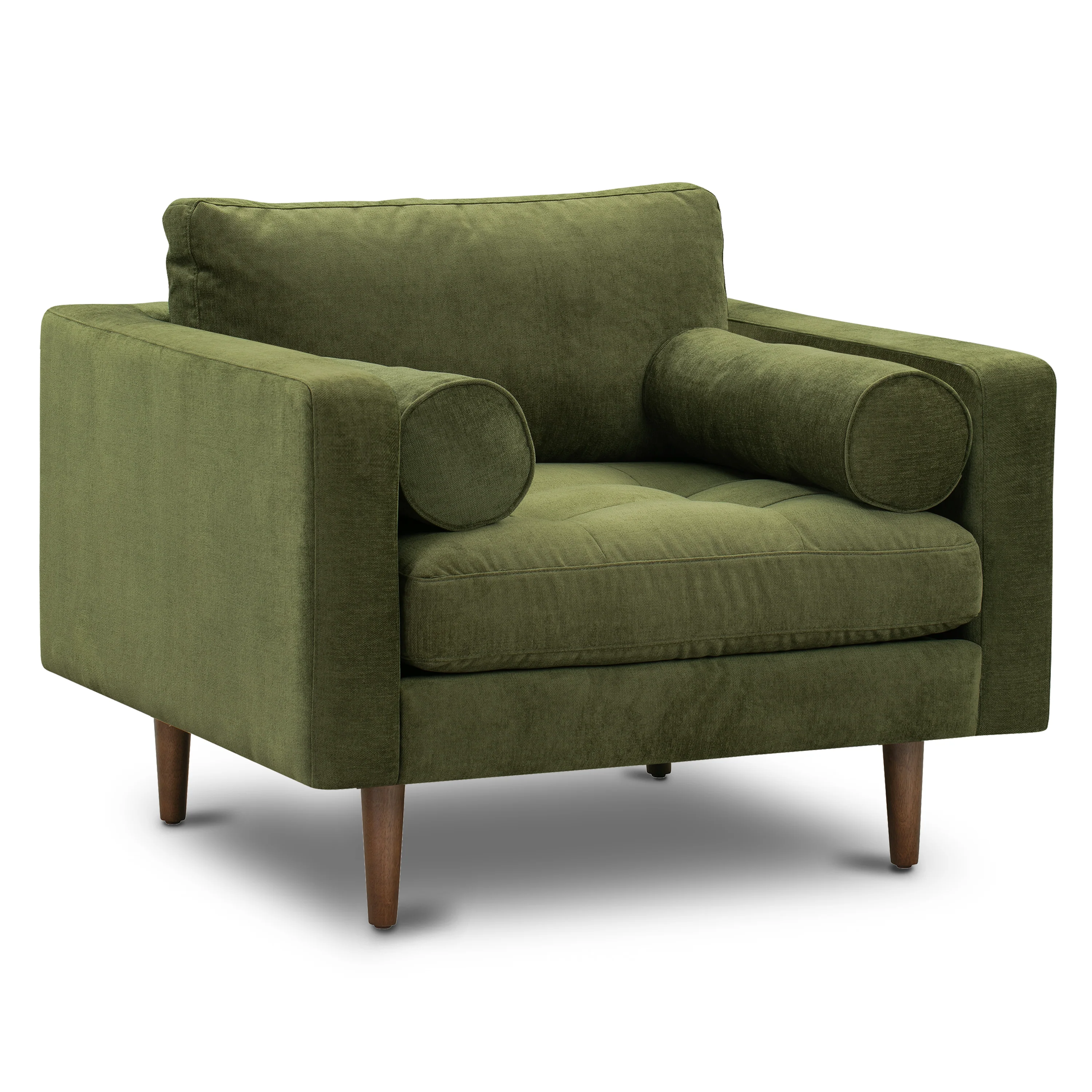 Napa Velvet Lounge Chair | Distressed Green Velvet | Single - Image 5