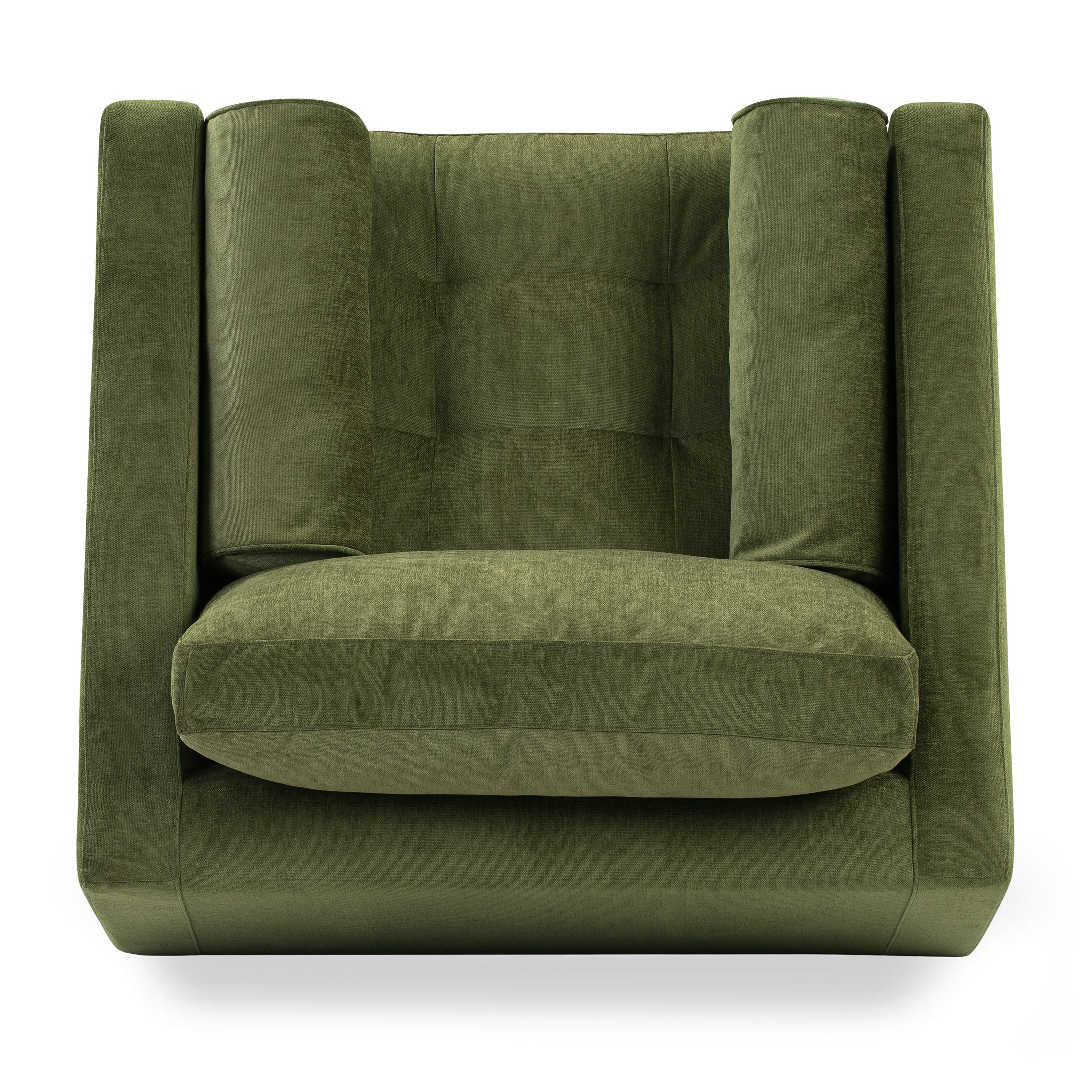 Napa Velvet Lounge Chair | Distressed Green Velvet | Single - Image 8