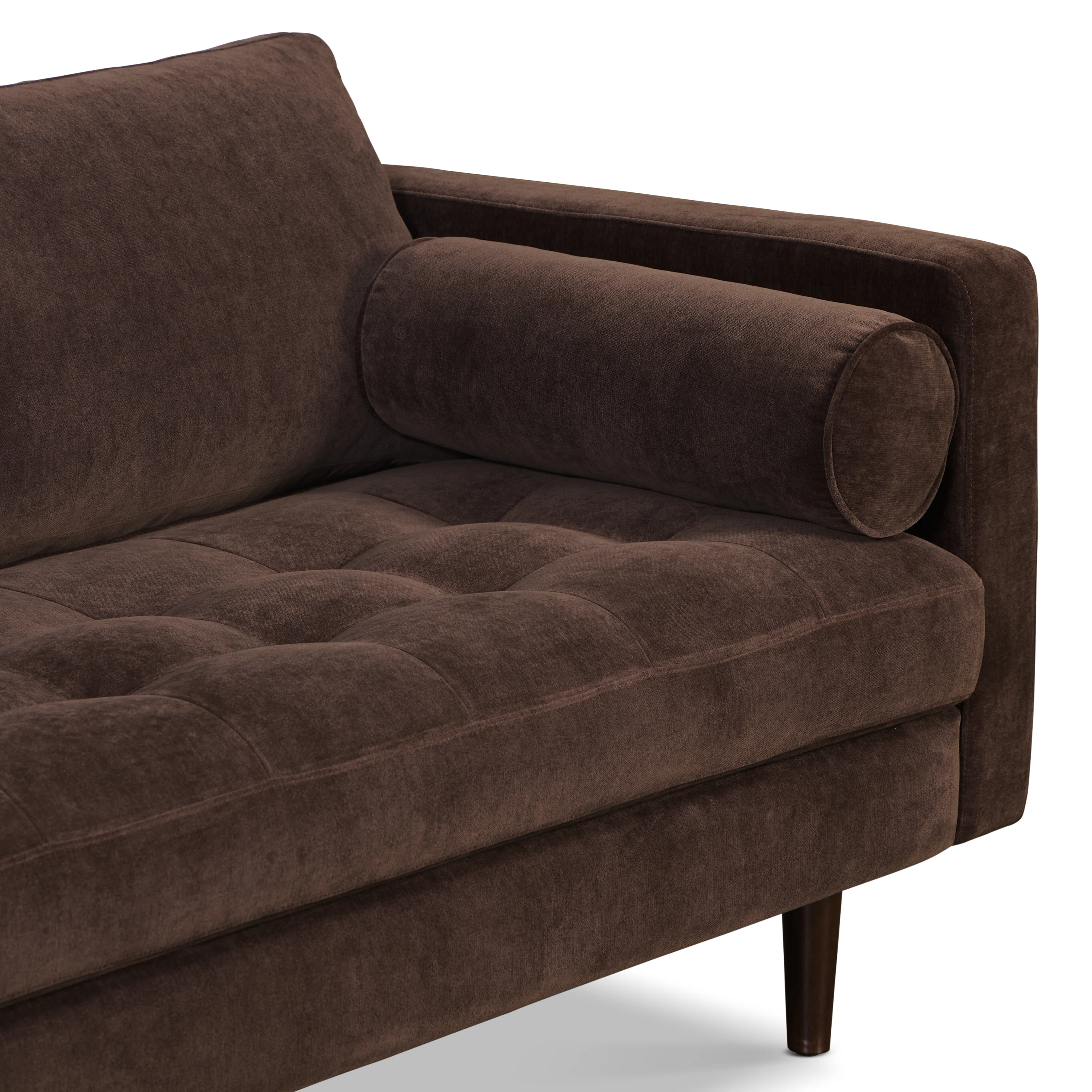 Napa 88.5" Velvet Sofa | Sable Brown - Image 11