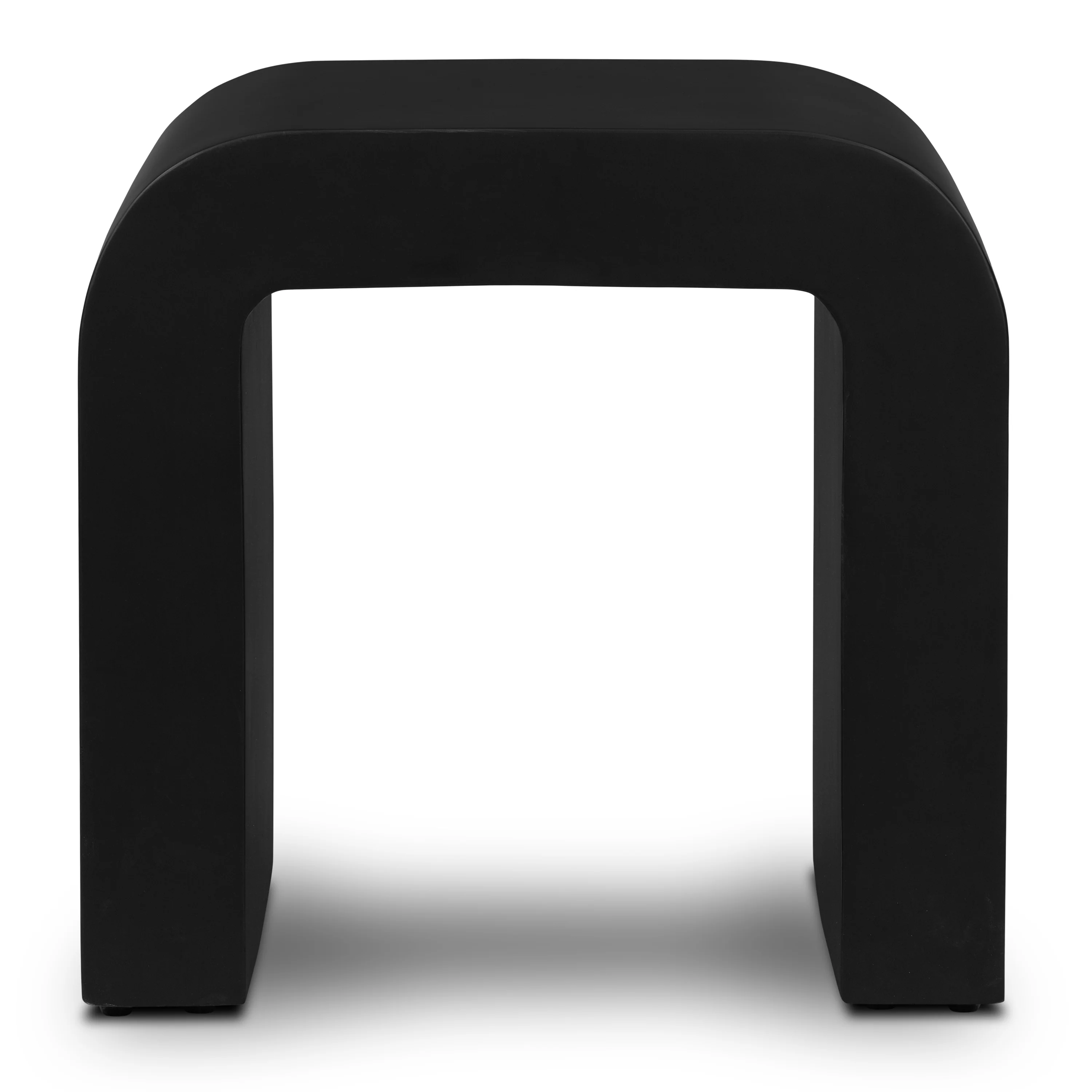 Naples Horseshoe Side Table | Black Concrete - Image 2
