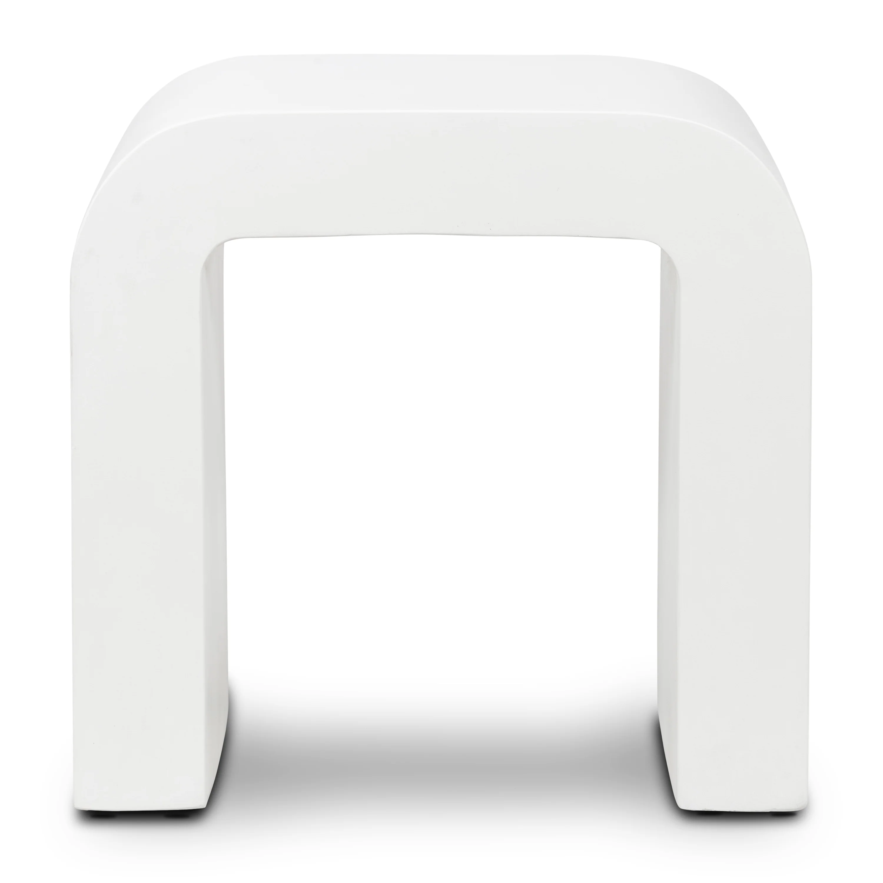 Naples Horseshoe Side Table | Ivory Concrete - Image 2