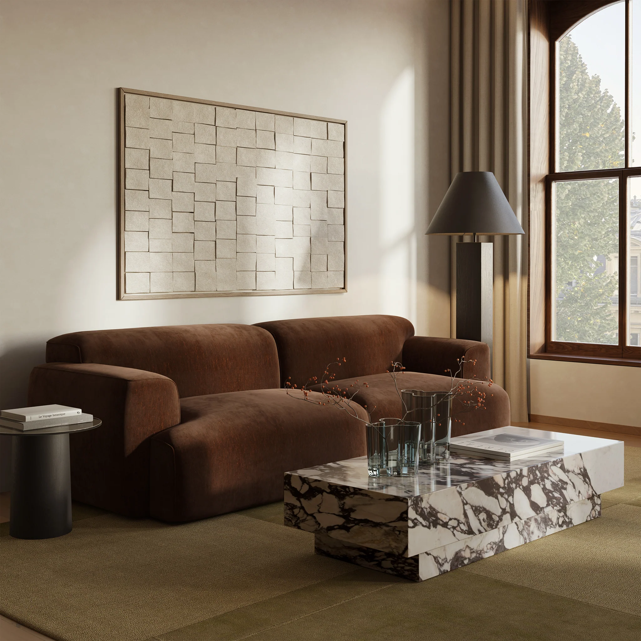 Nardo 107.5" Sofa | Bronzer Brown - Image 3