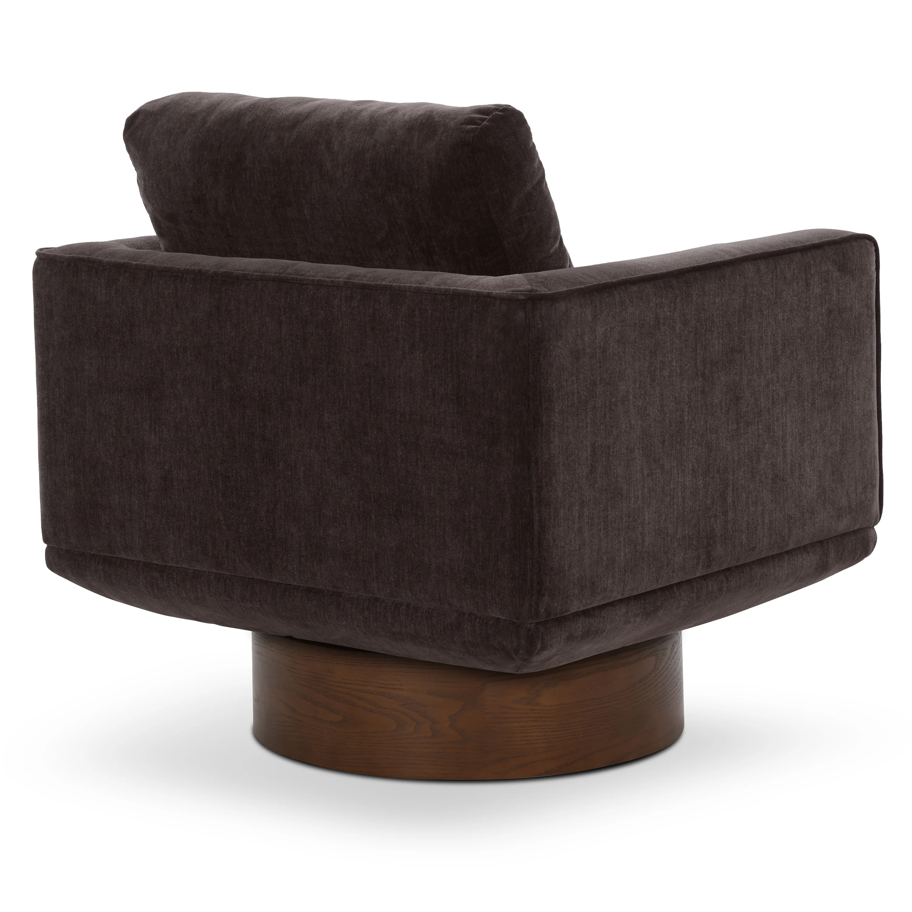 Nera Swivel Lounge Chair | Ganache Brown - Image 6