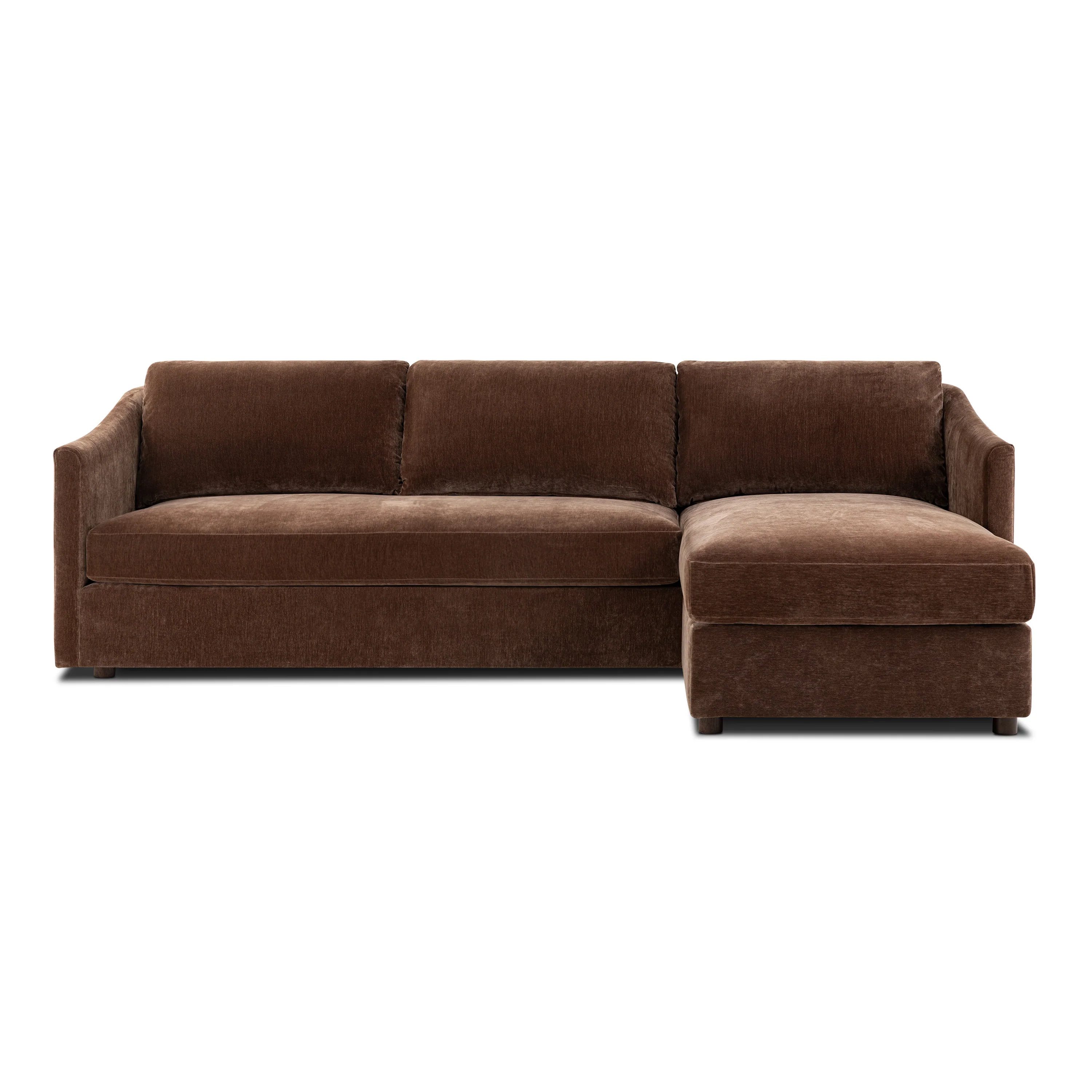 Nervan Reversible Chaise Sectional (105.5") | Bronzer Brown - Image 4