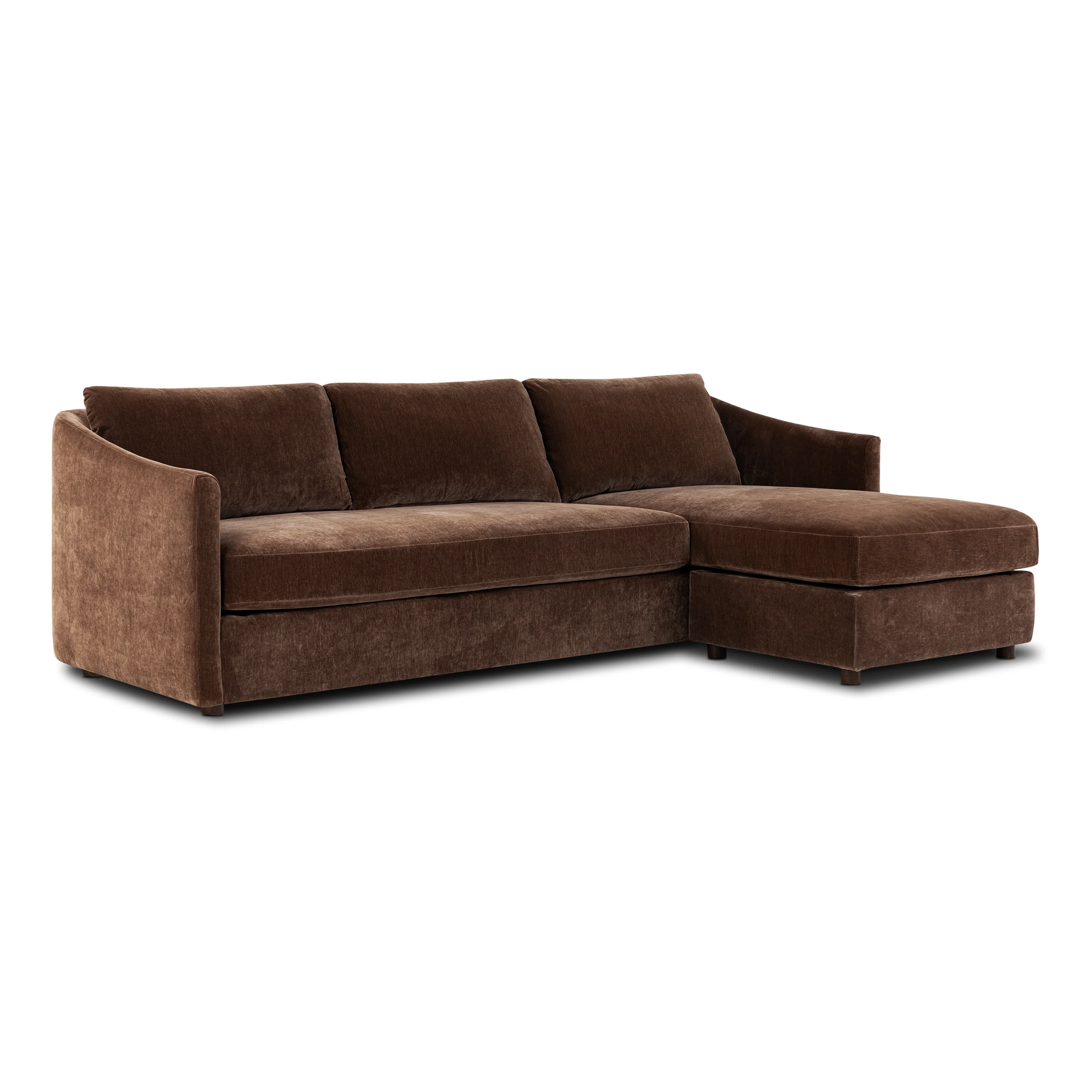 Nervan Reversible Chaise Sectional (105.5") | Bronzer Brown - Image 5
