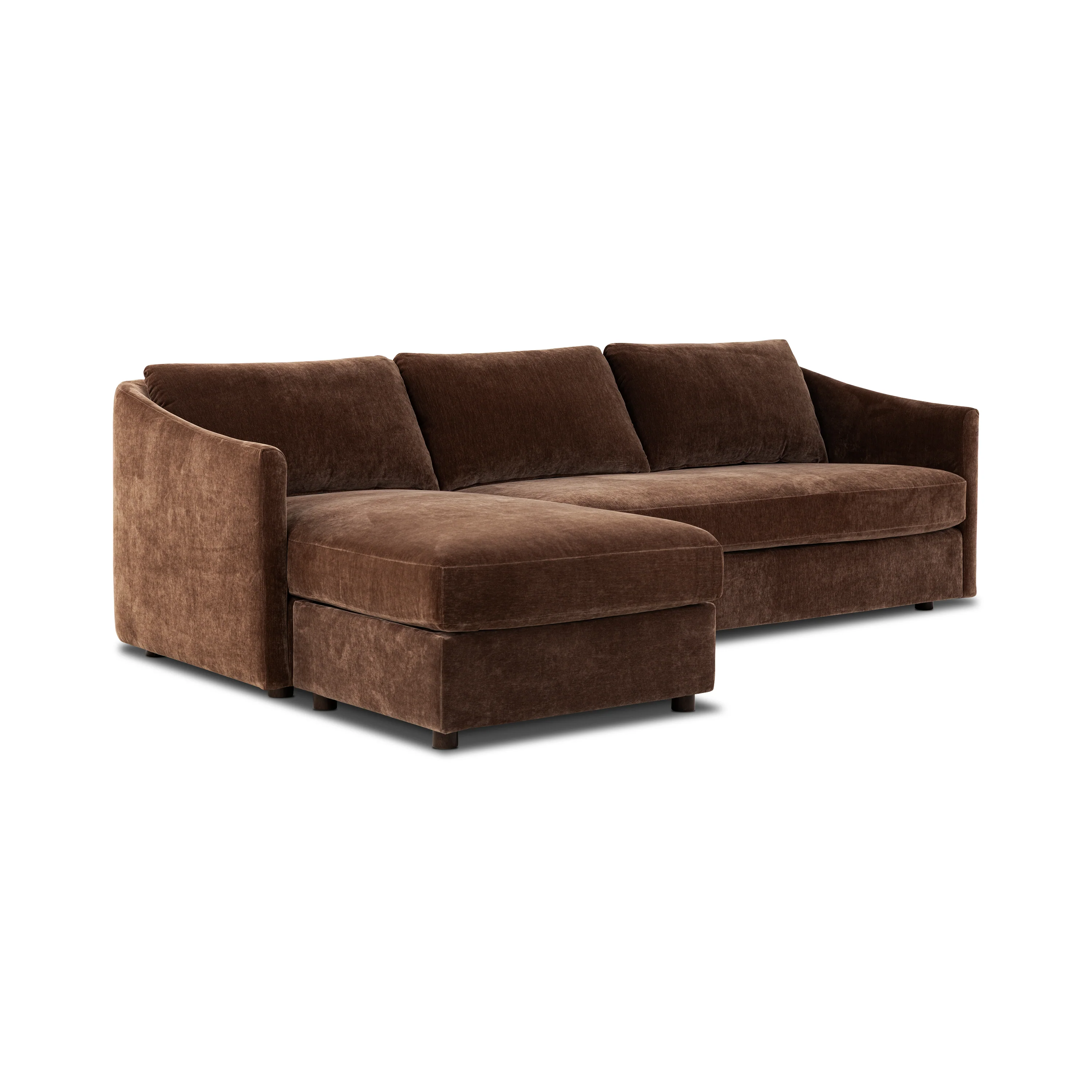 Nervan Reversible Chaise Sectional (105.5") | Bronzer Brown - Image 6