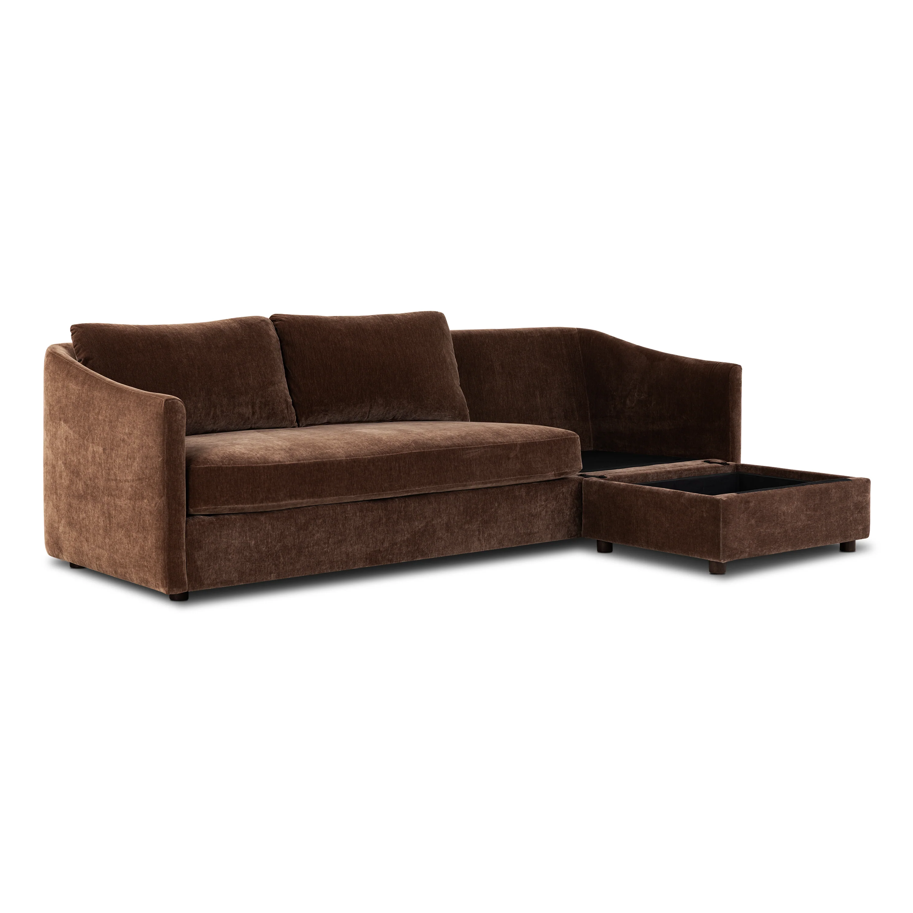 Nervan Reversible Chaise Sectional (105.5") | Bronzer Brown - Image 7
