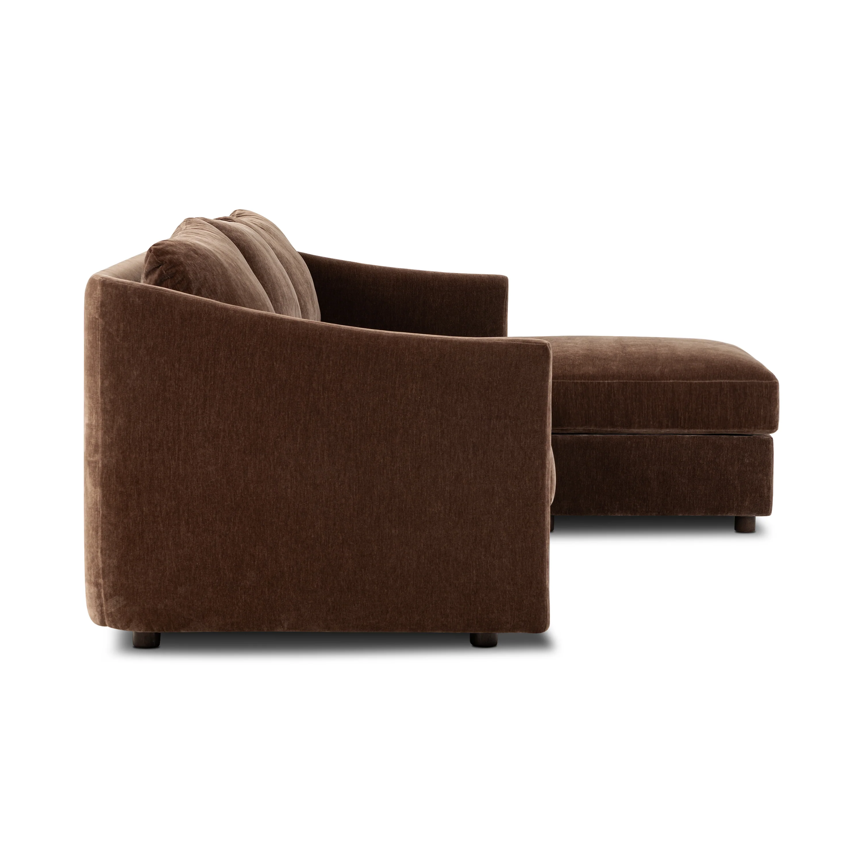 Nervan Reversible Chaise Sectional (105.5") | Bronzer Brown - Image 8