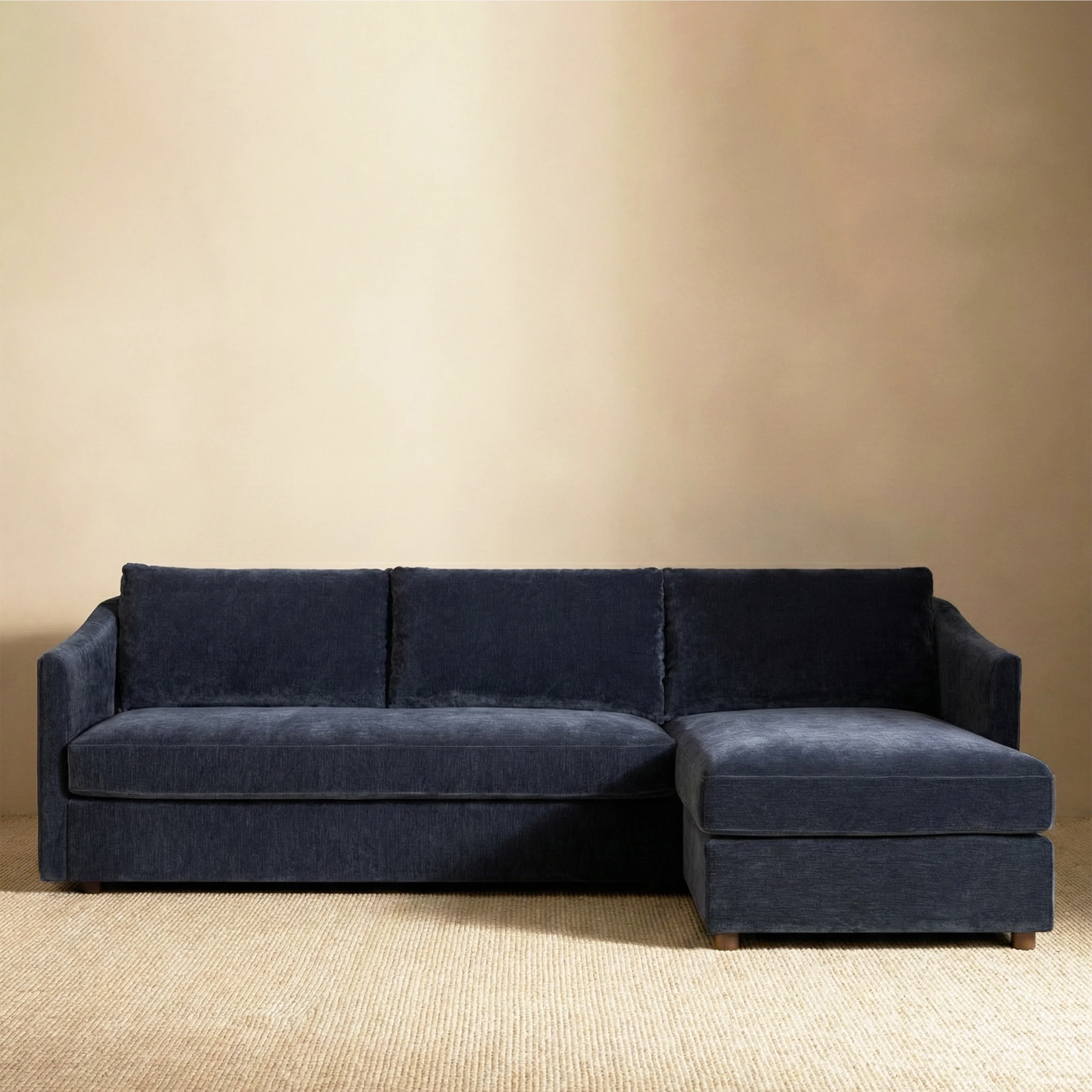 Nervan Reversible Chaise Sectional (105.5") | Mystic Blue - Image 2