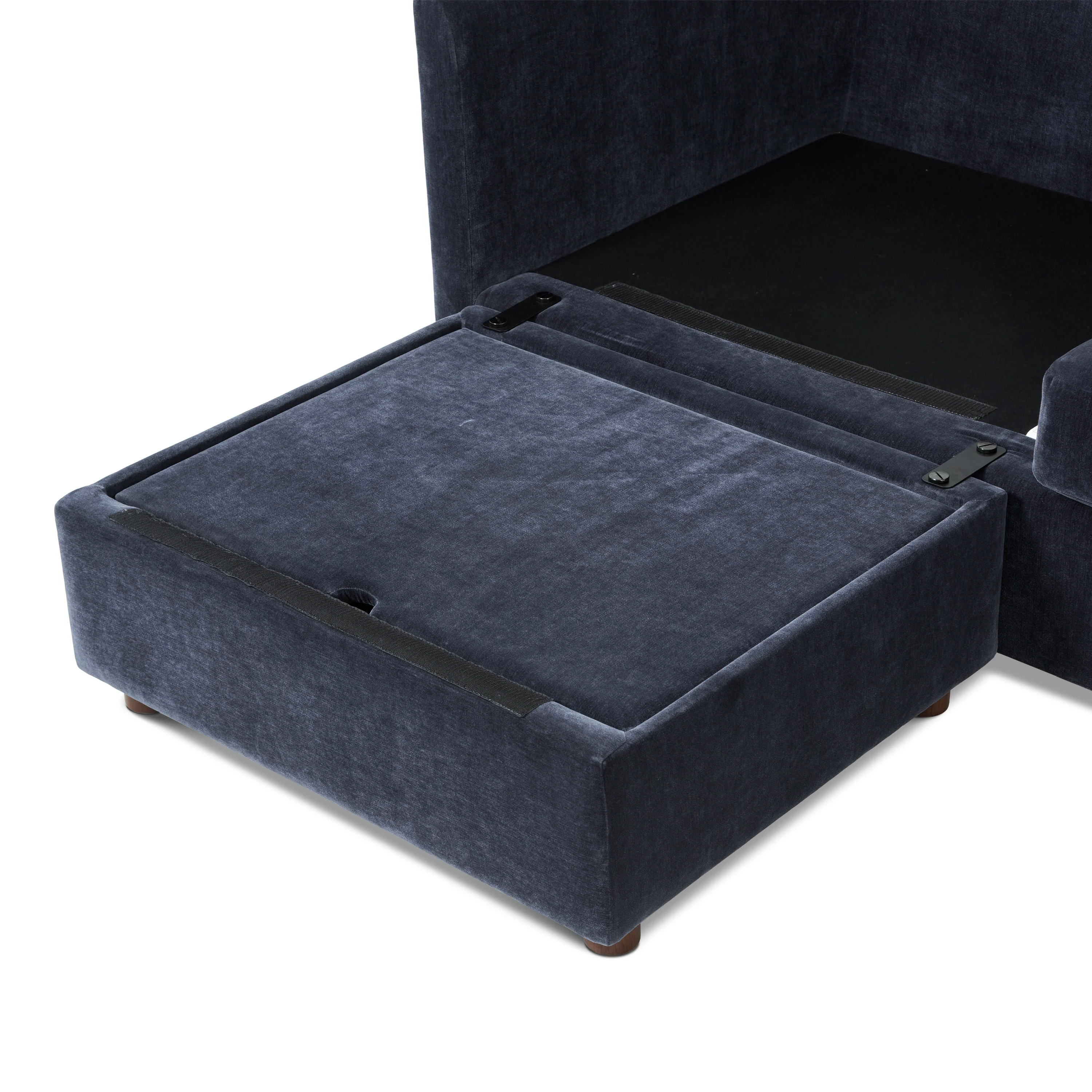 Nervan Reversible Chaise Sectional (105.5") | Mystic Blue - Image 22