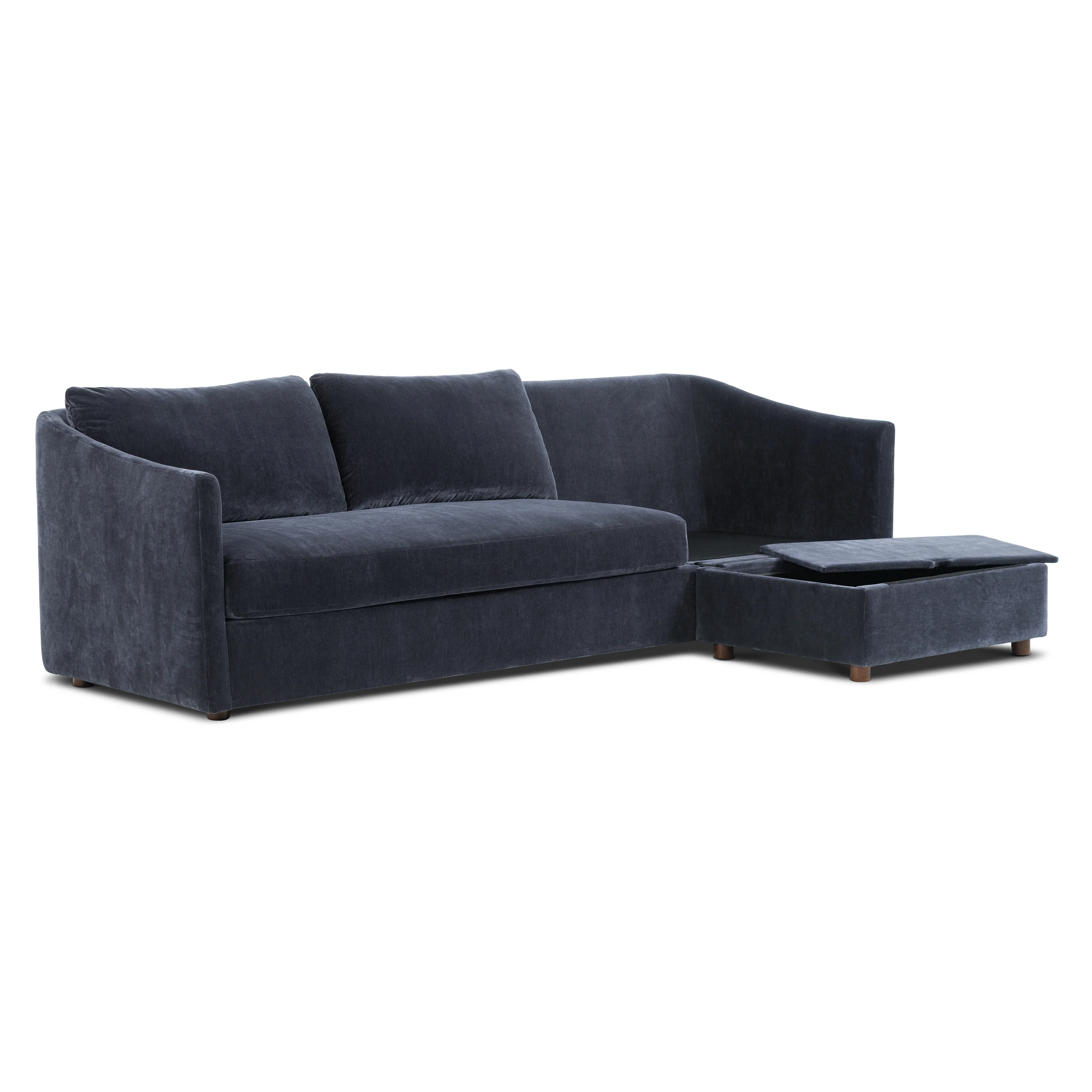 Nervan Reversible Chaise Sectional (105.5") | Mystic Blue - Image 8