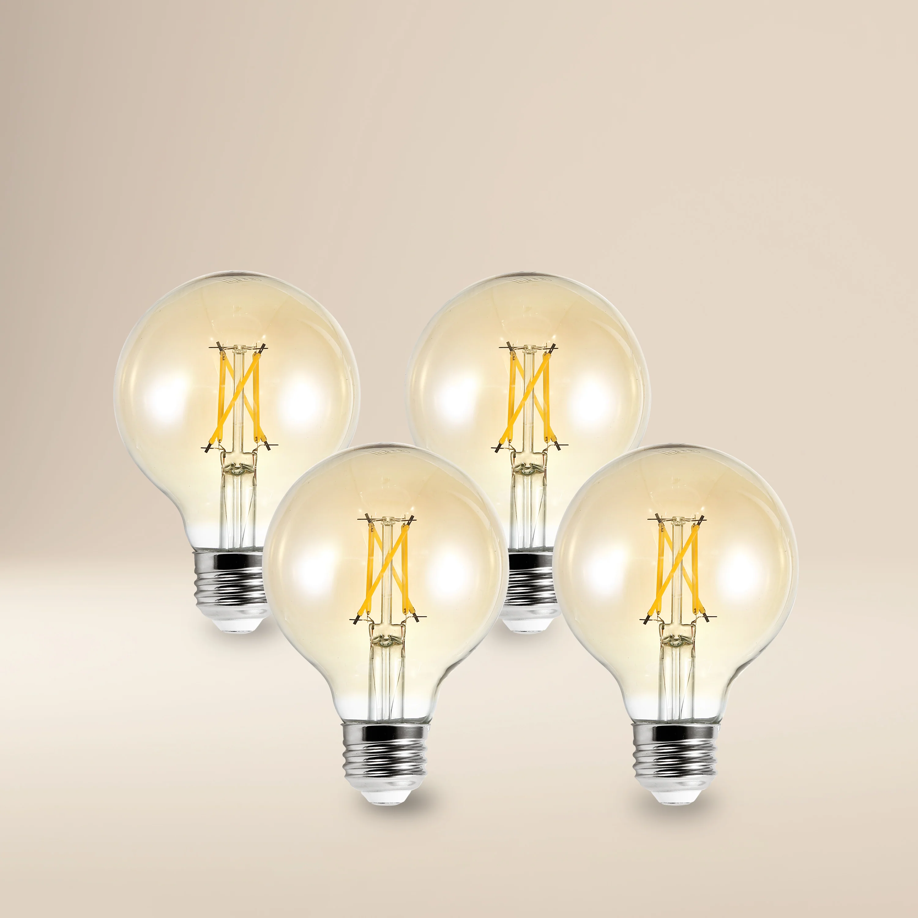 Niva G25 LED Filament Light Bulbs | Amber | Set of 4